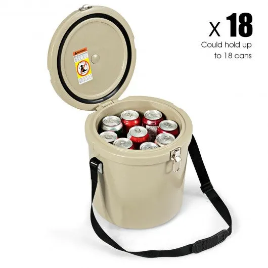 13 Quart Portable Ice Cooler with Strap 18 Cans