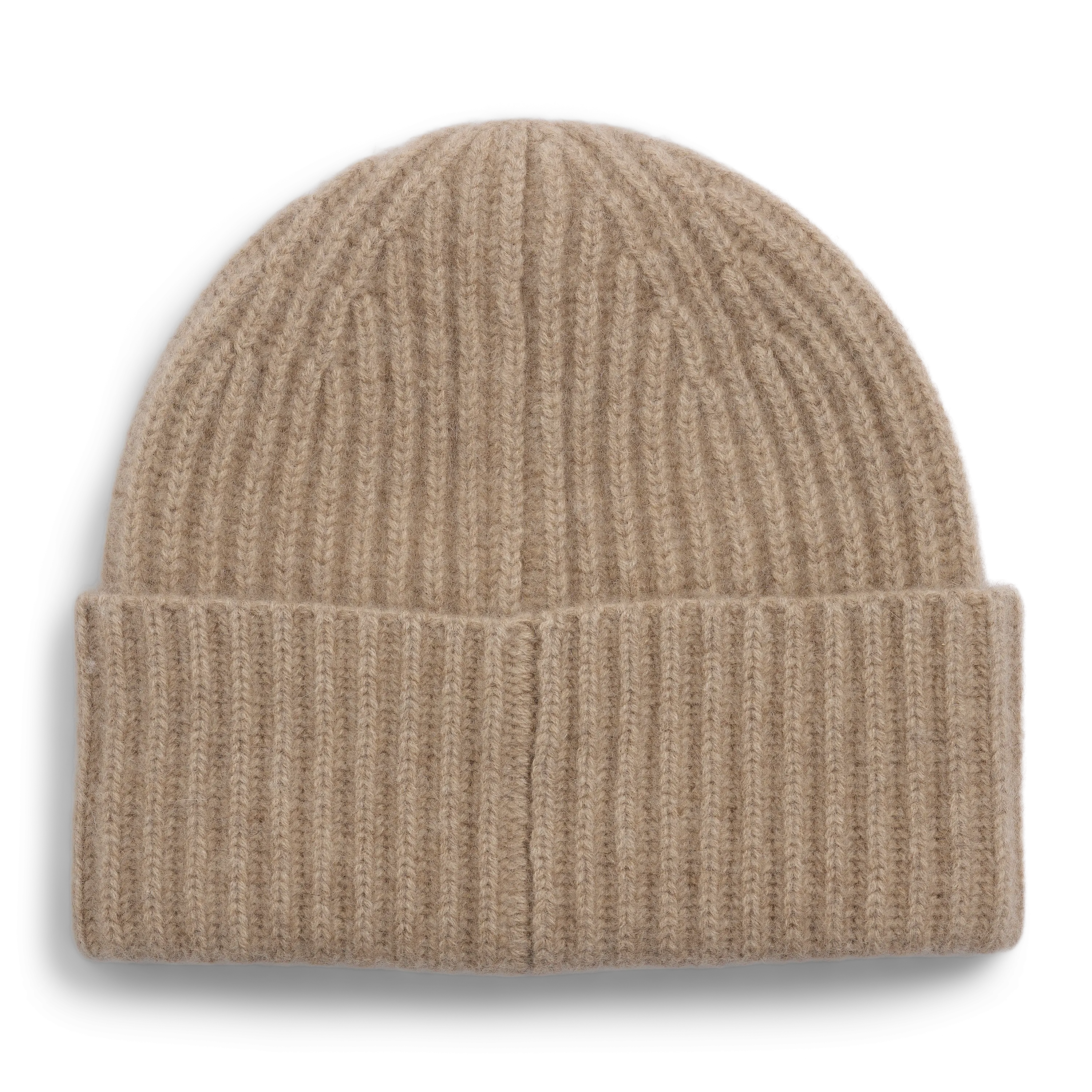 Alba Cashmere Beanie - Dark Beige