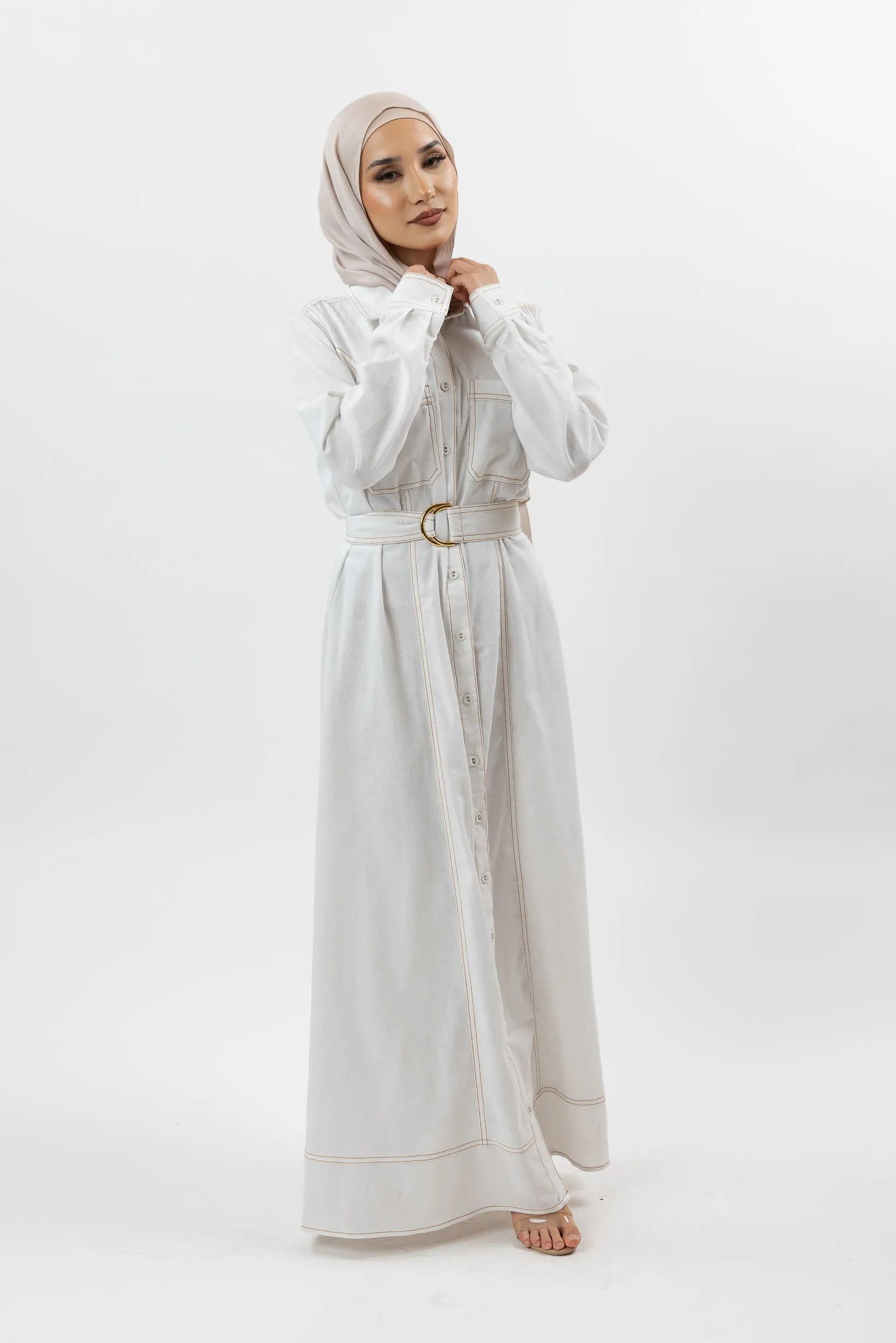Ariana Linen Shirt Dress