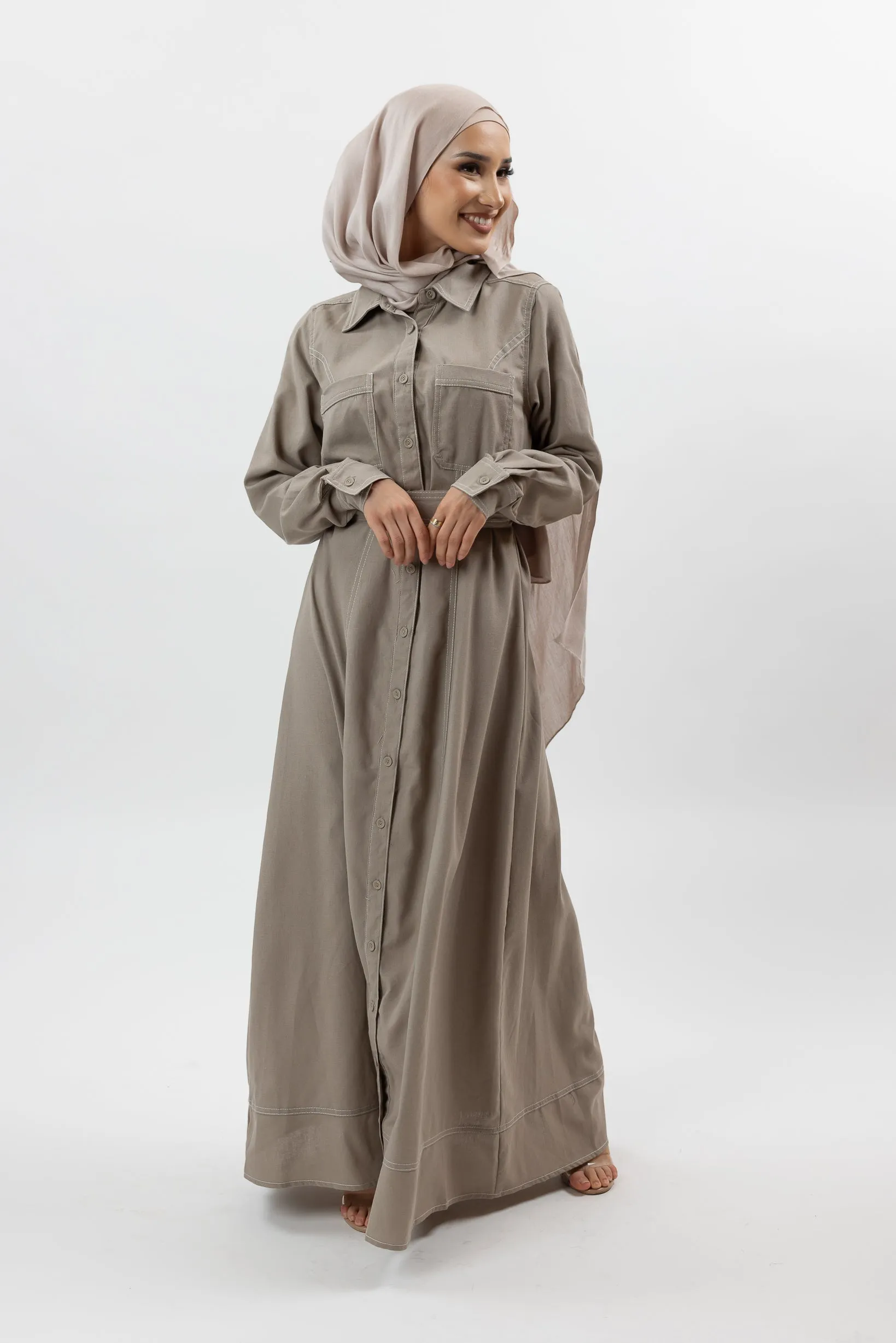 Ariana Linen Shirt Dress