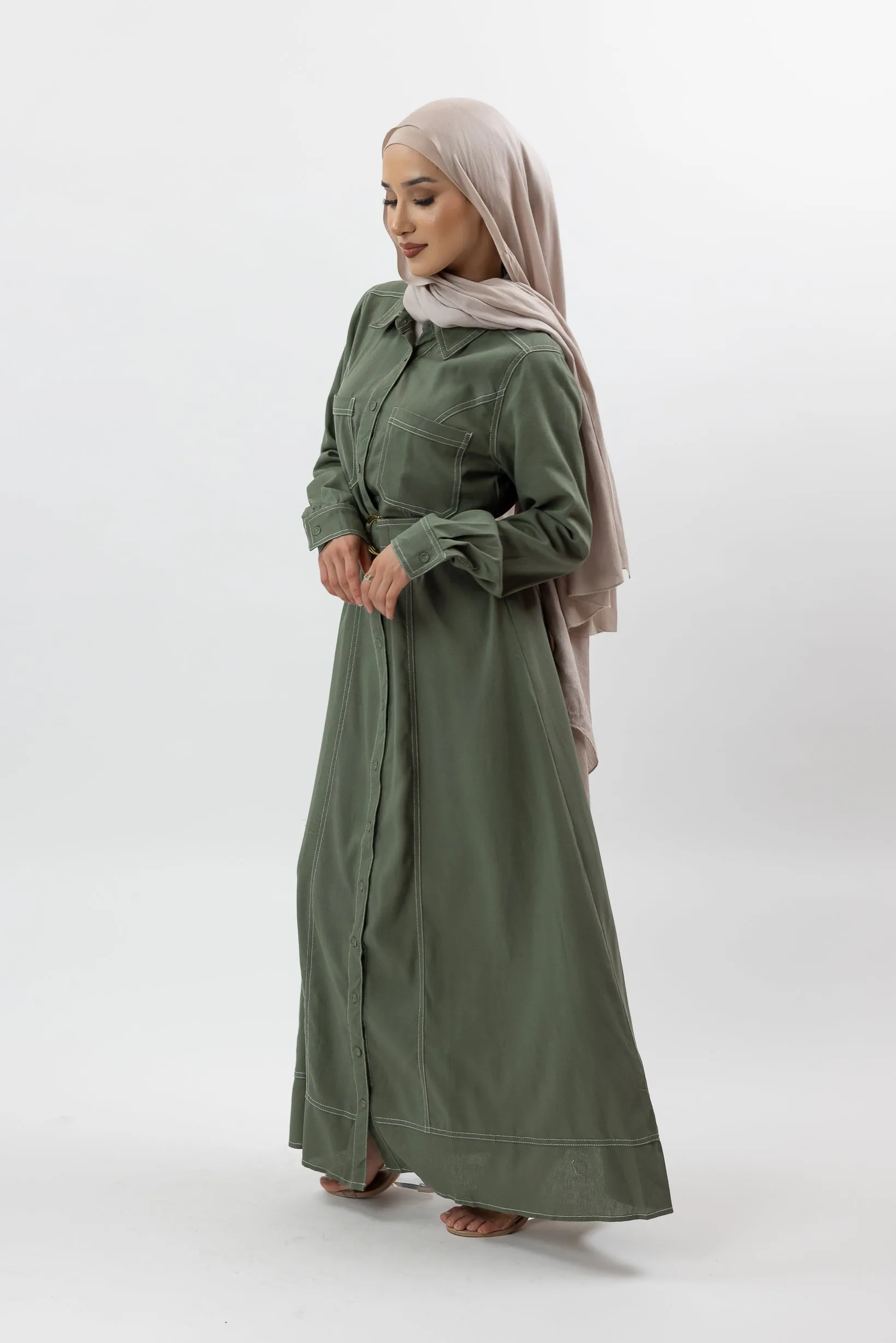 Ariana Linen Shirt Dress