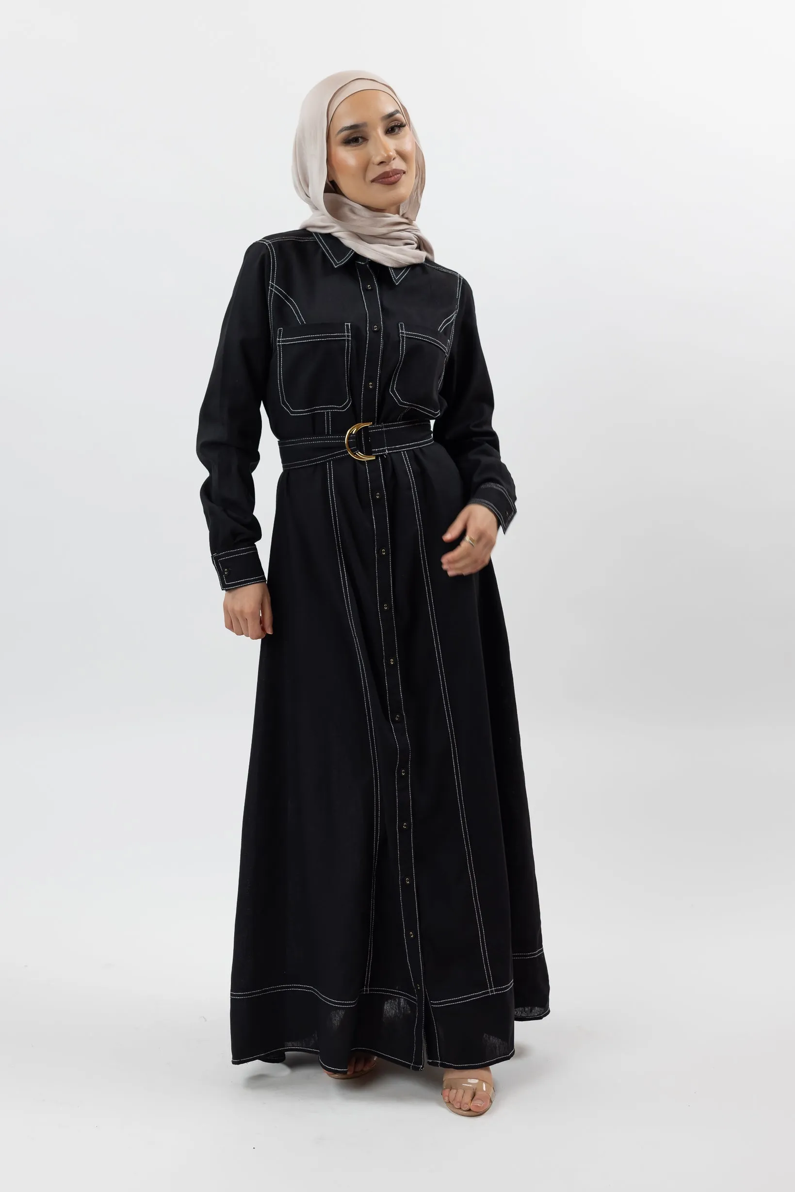 Ariana Linen Shirt Dress