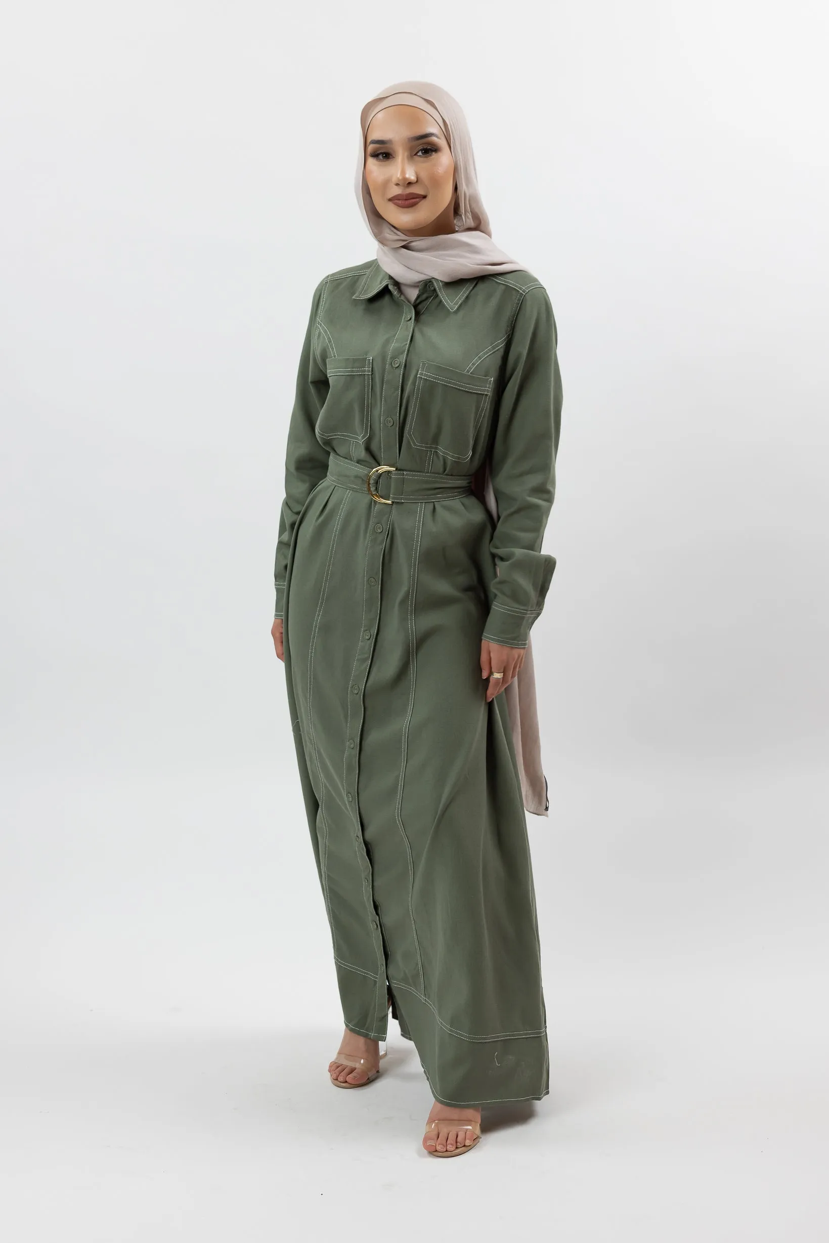 Ariana Linen Shirt Dress