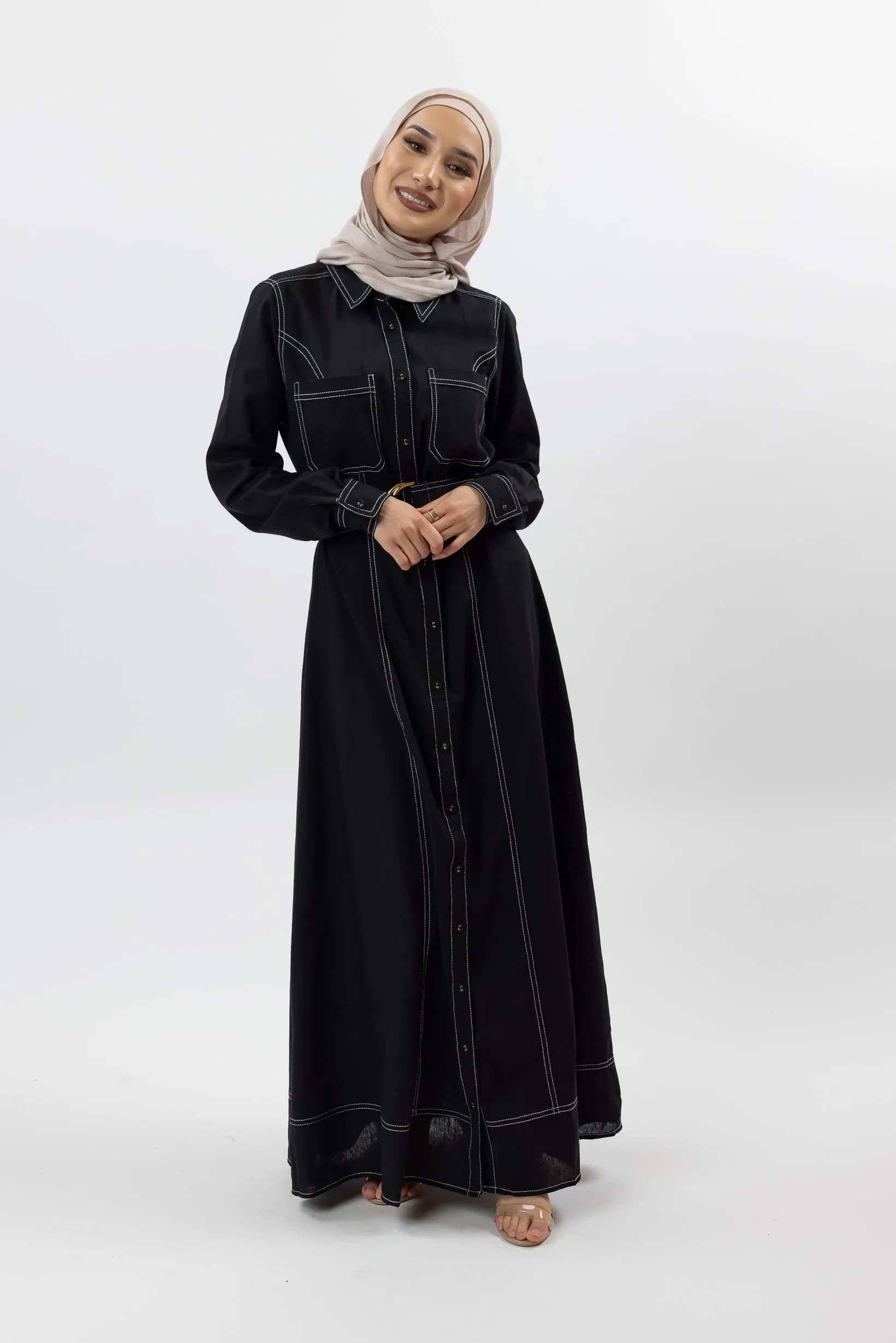 Ariana Linen Shirt Dress