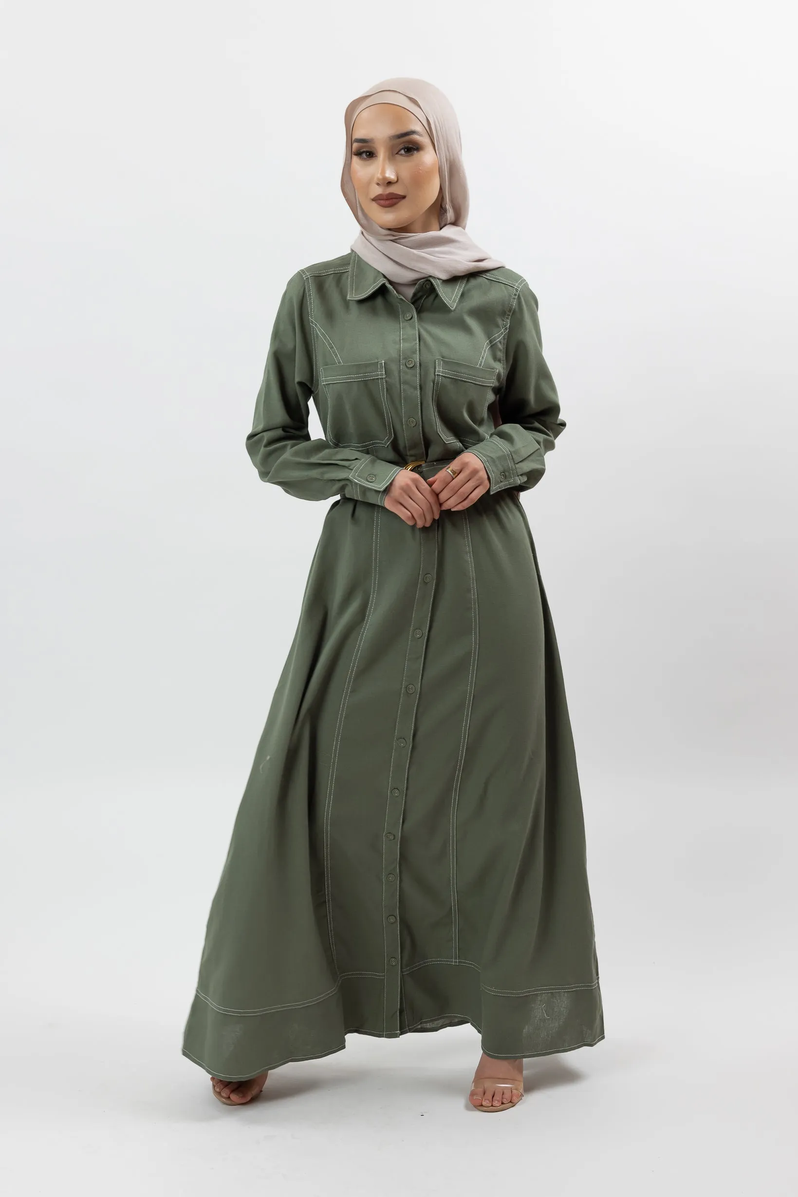 Ariana Linen Shirt Dress