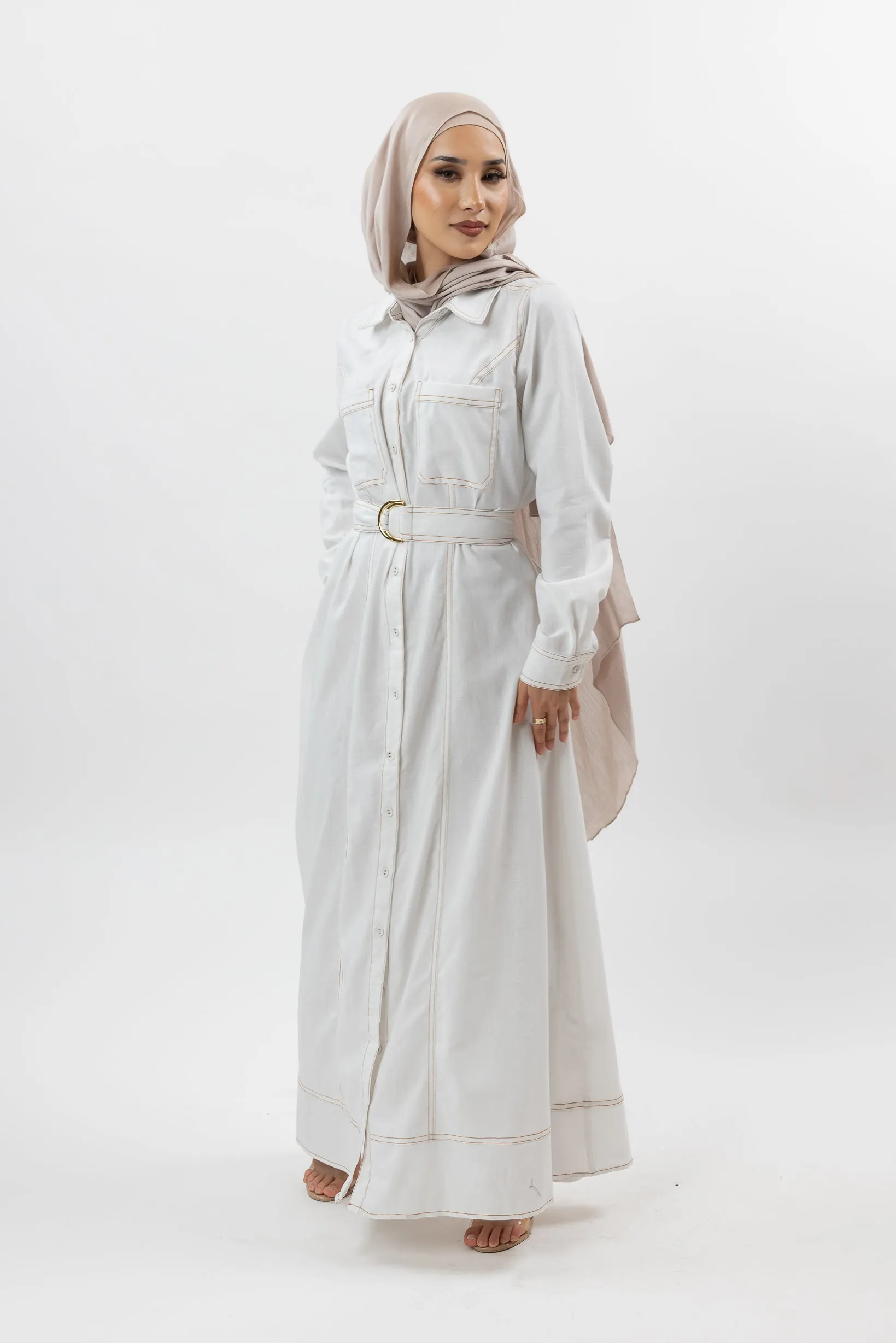 Ariana Linen Shirt Dress