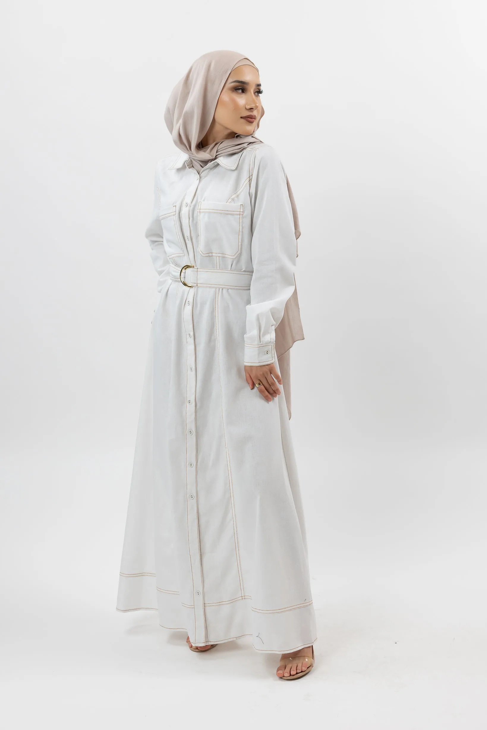Ariana Linen Shirt Dress
