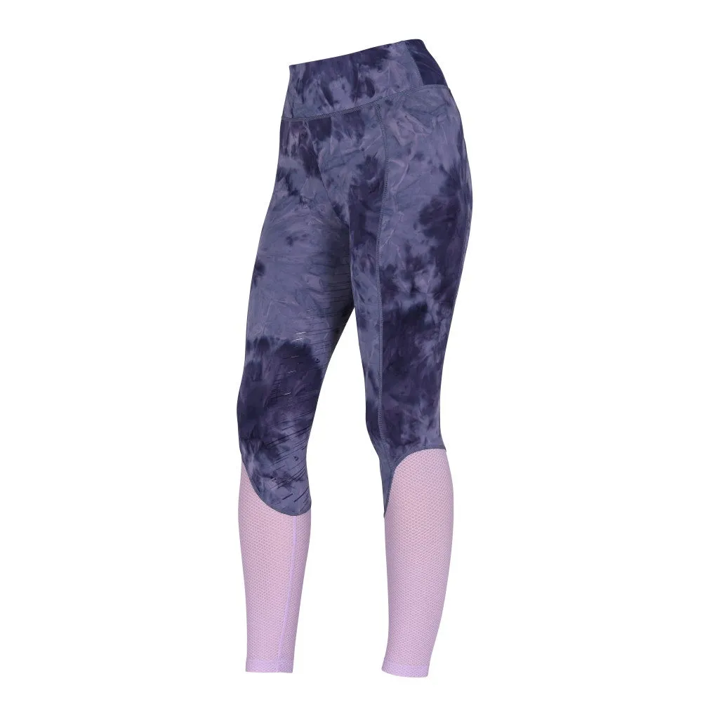 Aubrion Rhythm Mesh Riding Tights Navy TyeDye