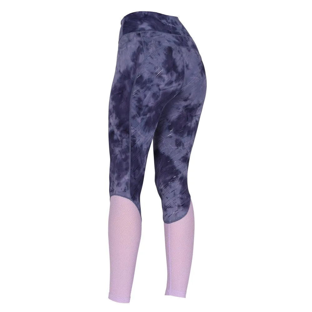 Aubrion Rhythm Mesh Riding Tights Navy TyeDye