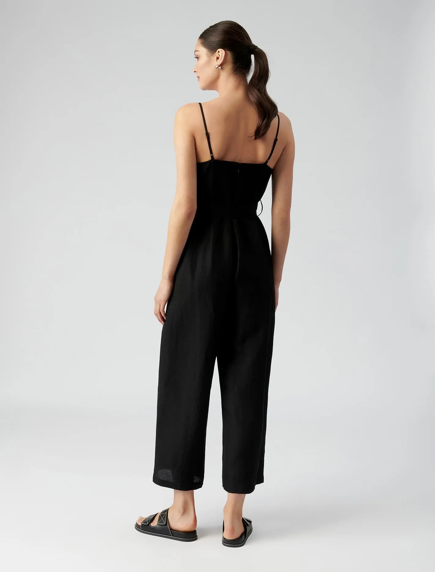 Avery Petite Tie Waist Jumpsuit