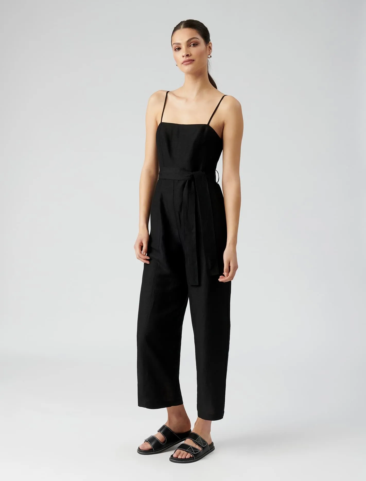 Avery Petite Tie Waist Jumpsuit
