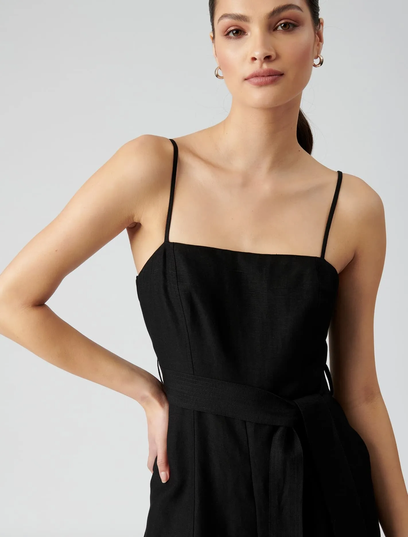 Avery Petite Tie Waist Jumpsuit