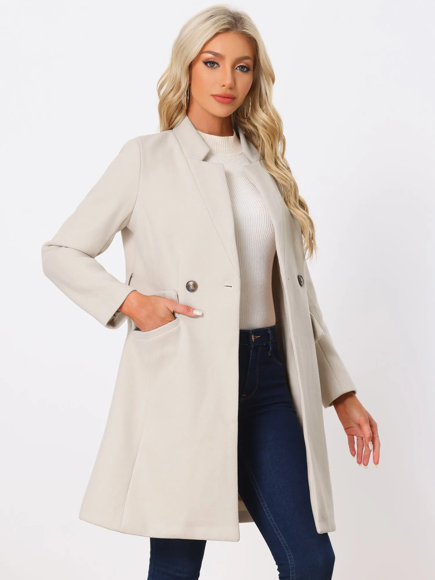 Belted Stand Collar Winter Fully Lined Belted Coats
