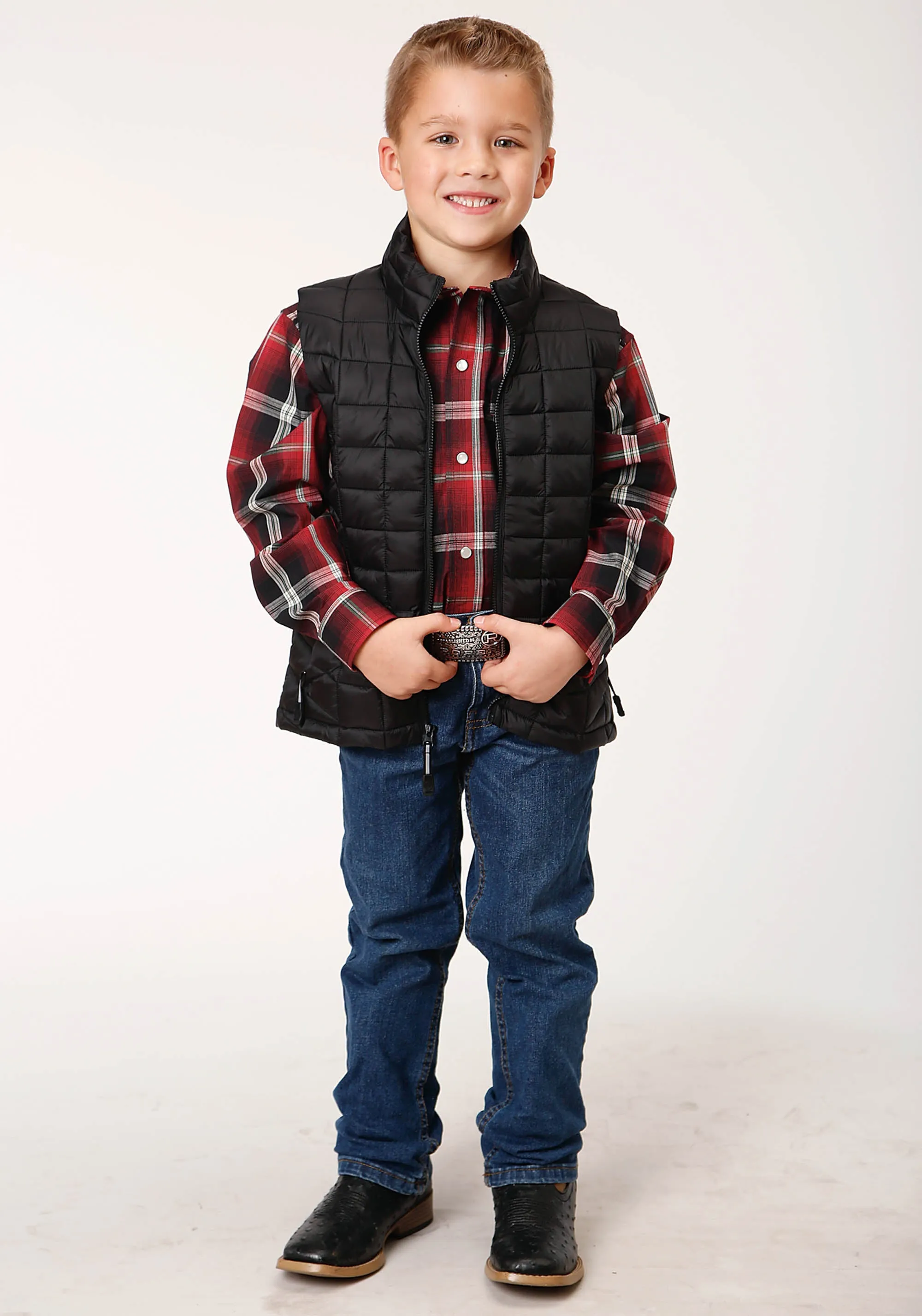 BOYS  CRUSHABLE POLY FILLED DOWN VEST