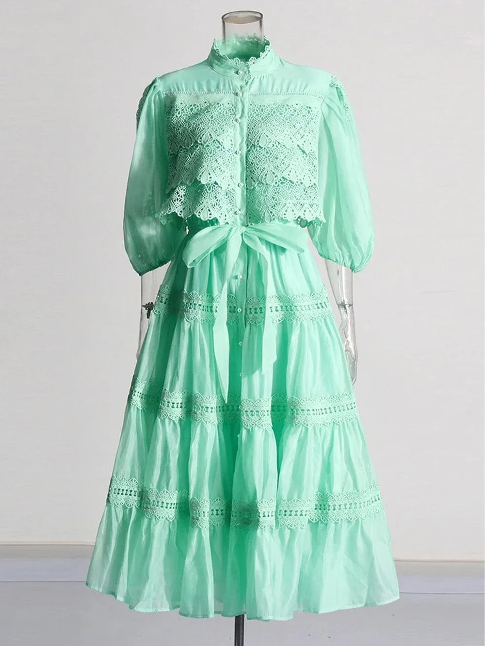 Brigid Single Breasted Midi Dress