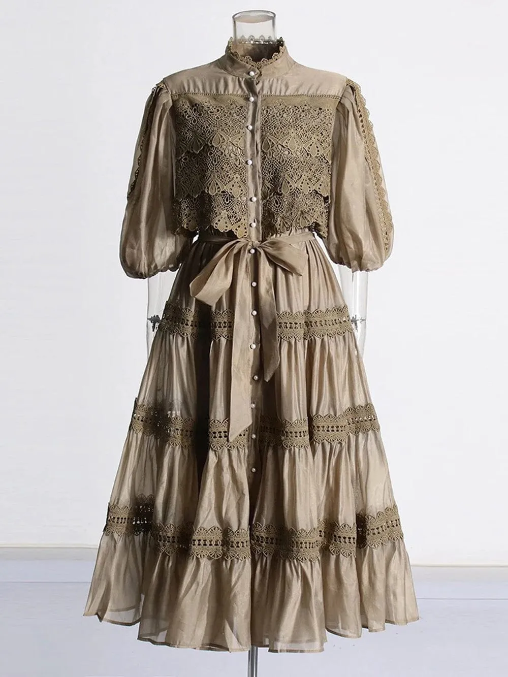 Brigid Single Breasted Midi Dress