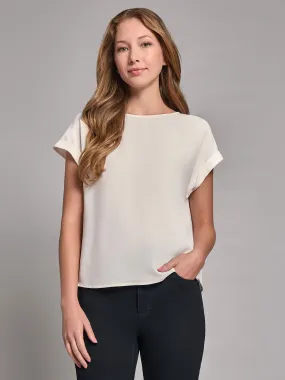 Button Detail Blouse, Jasper Crepe