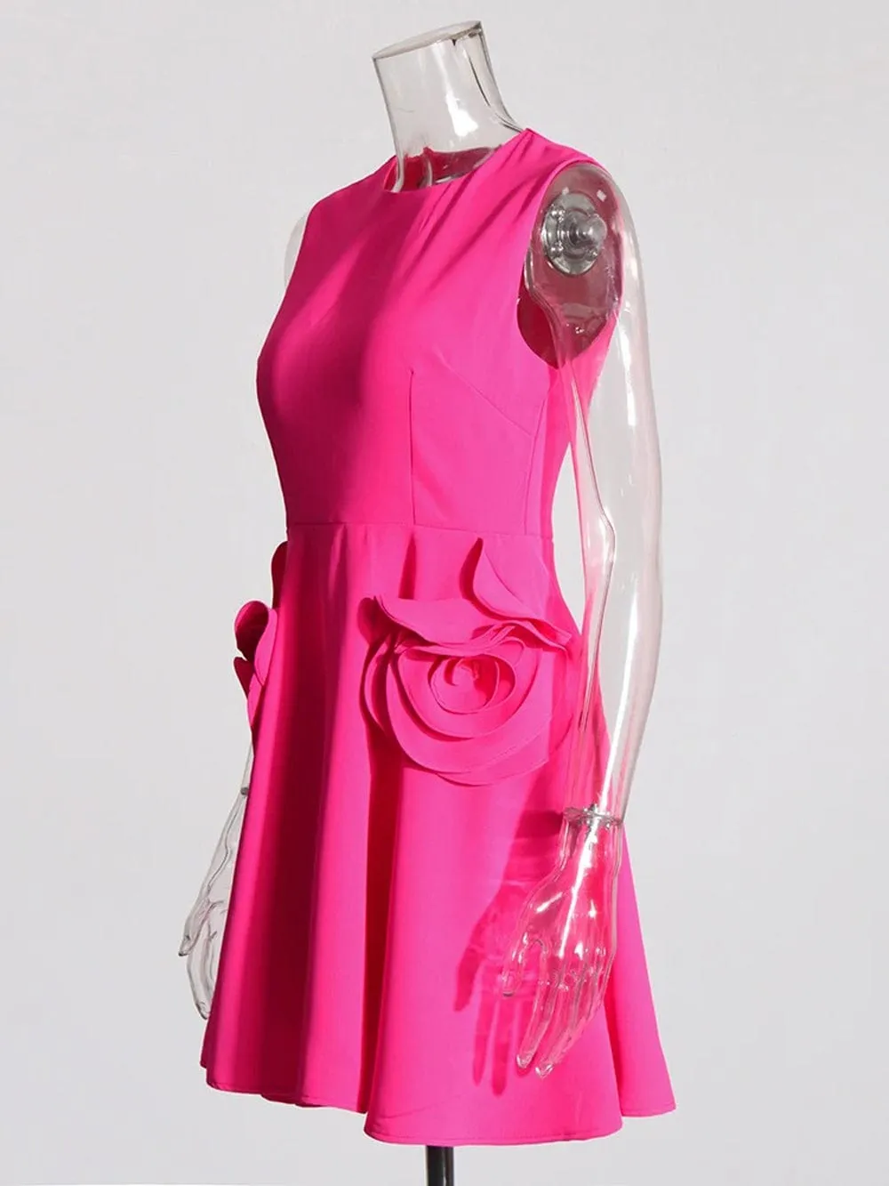 Caitlin Sleeveless Appliques Mini Dress
