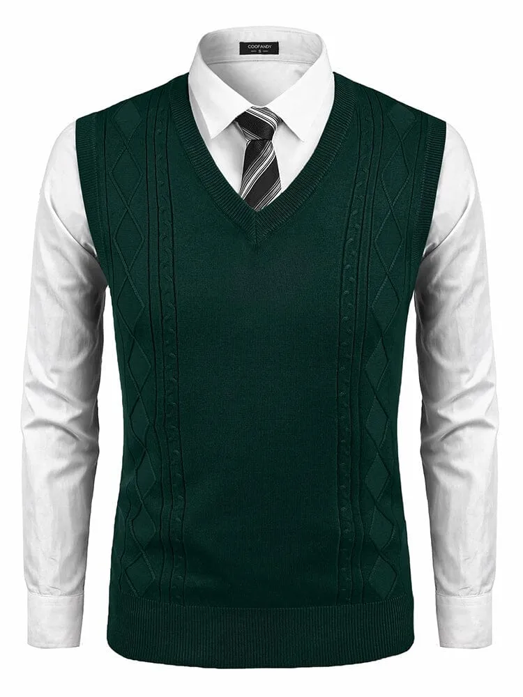 Classic V-Neck Knit Vest (US Only)