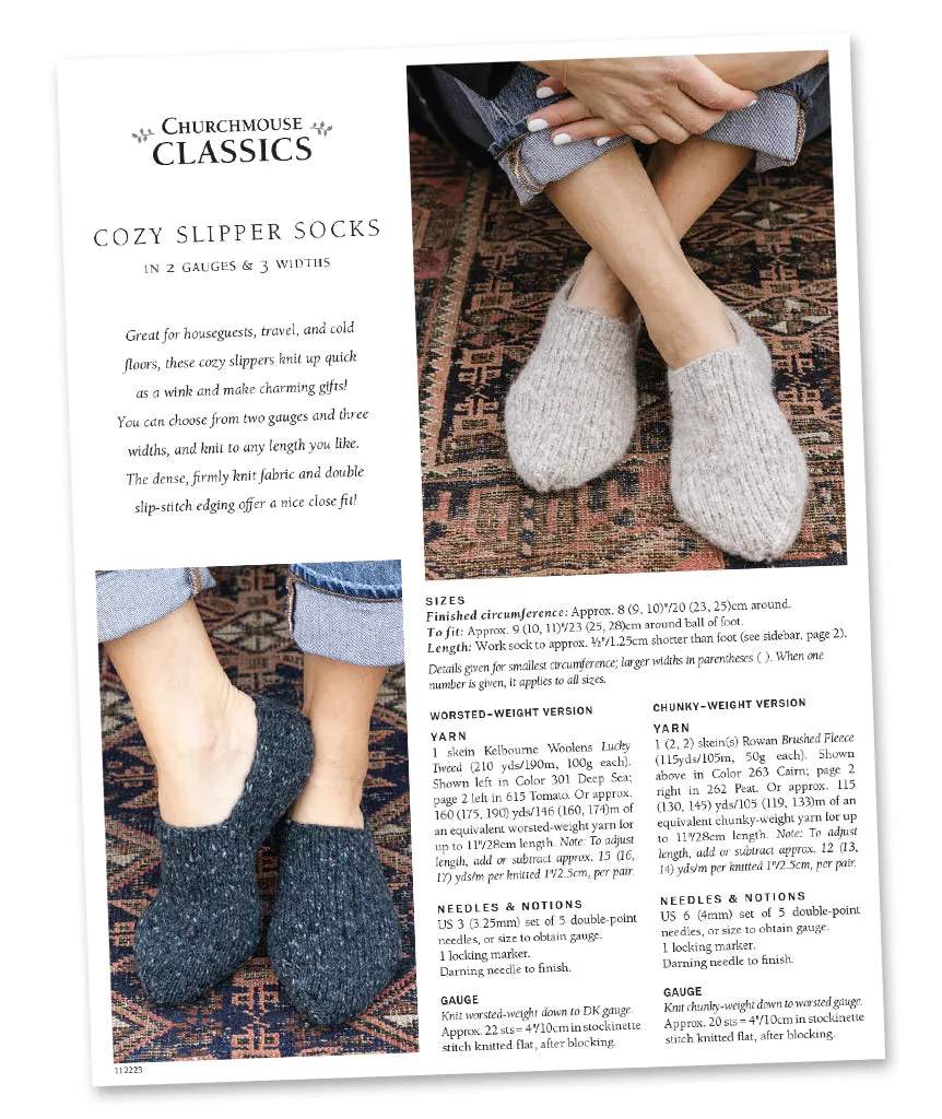 Cozy Slipper Socks Using Kelbourne Woolens Lucky Tweed