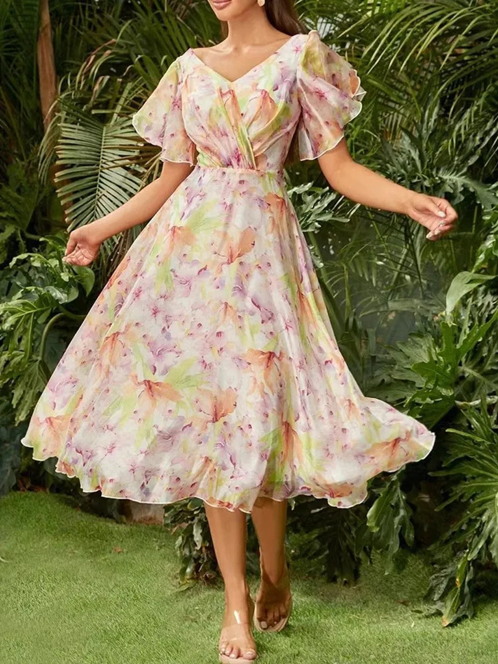 Danah Butterfly Midi Dress