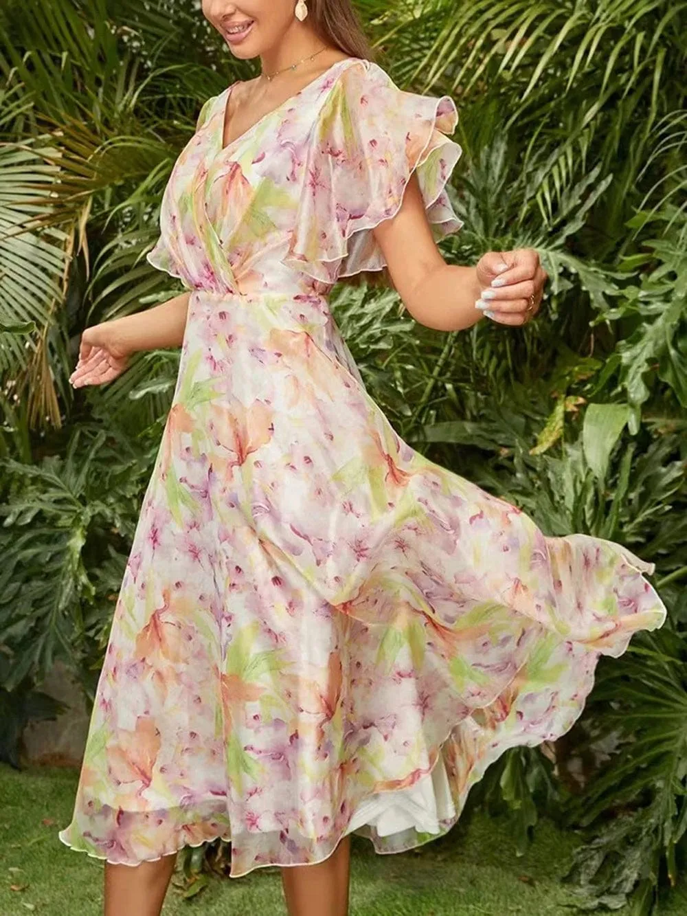 Danah Butterfly Midi Dress