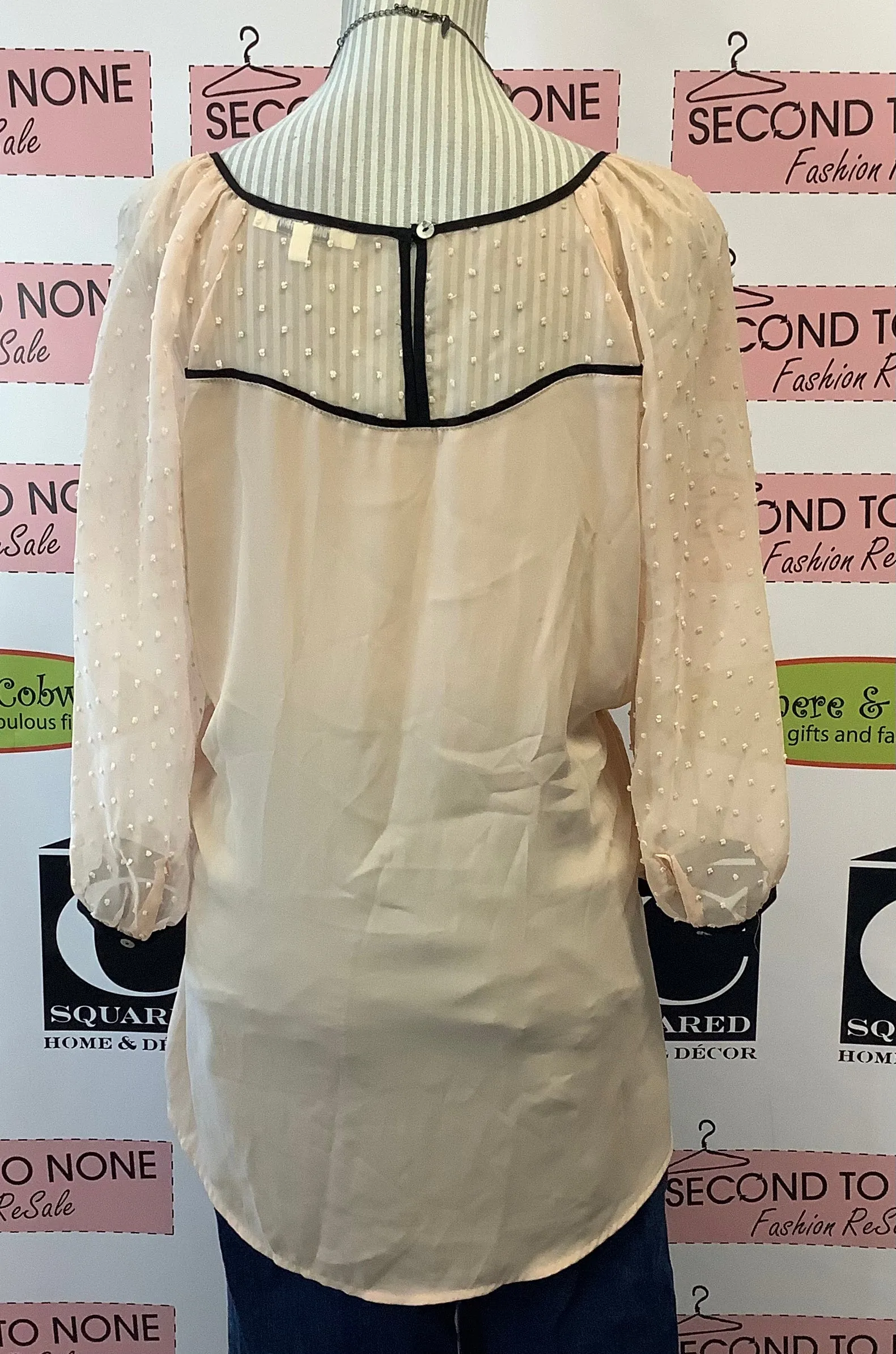 Daniel Rainn Sheer Peach Top (Size L)
