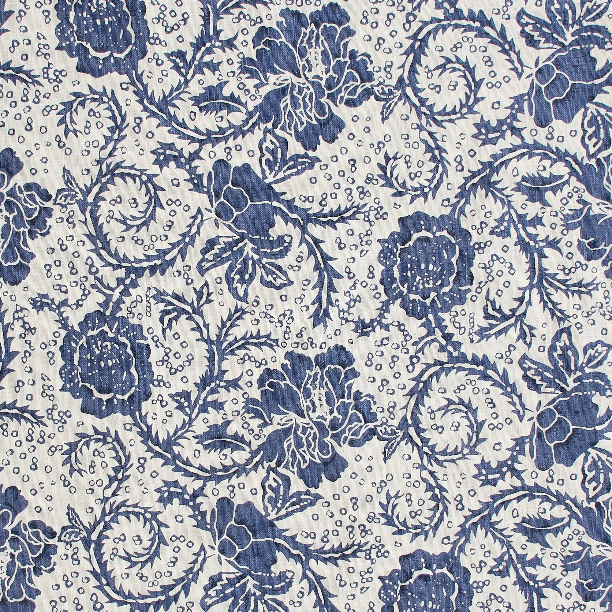 Dorset Navy Floral King Bed Skirt 78x80x16