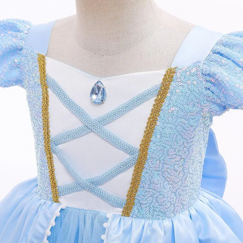 Dreamy Blue Princess Dress Fairy Tale Beauty Dress