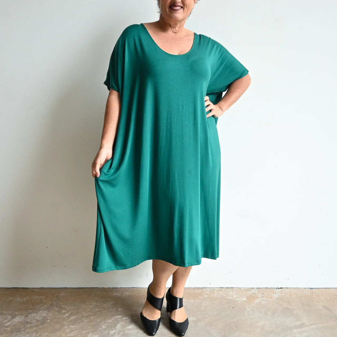 Find Your Flow Drape Dress by KOBOMO Bamboo