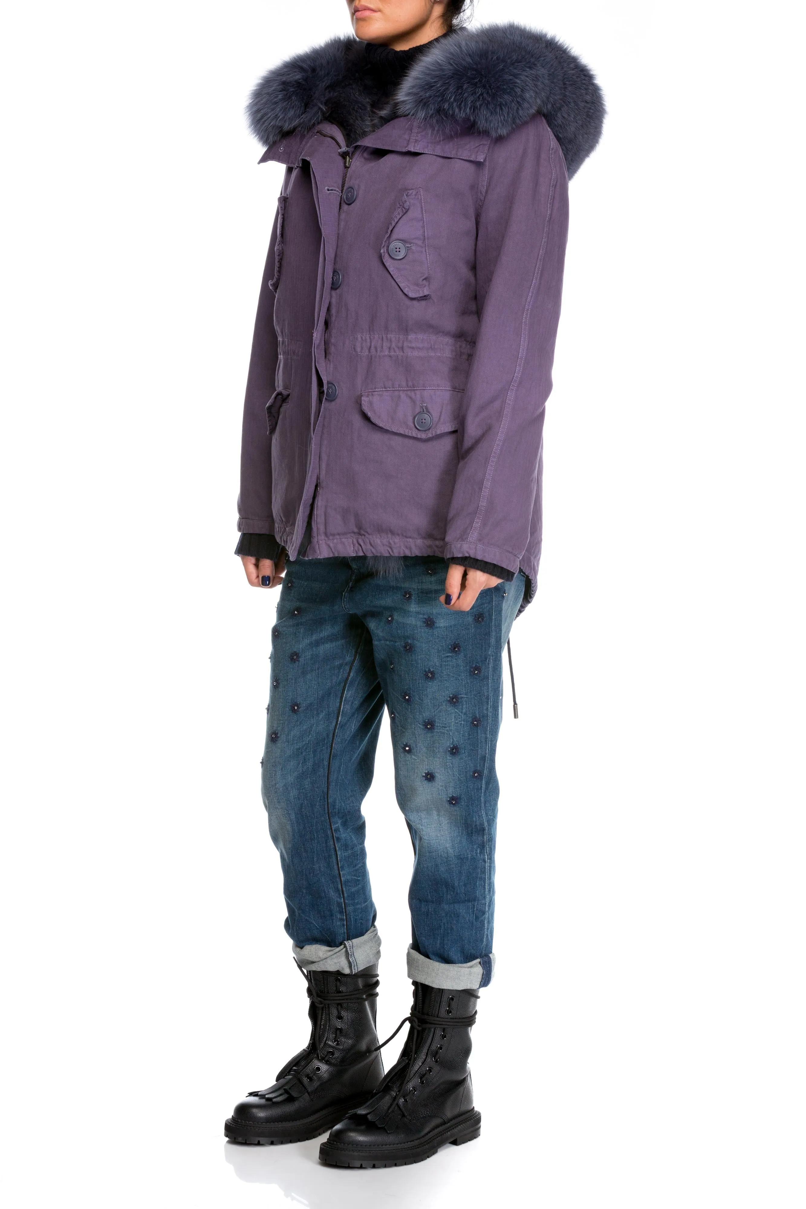 Geaca parka reversibila Yves Salomon