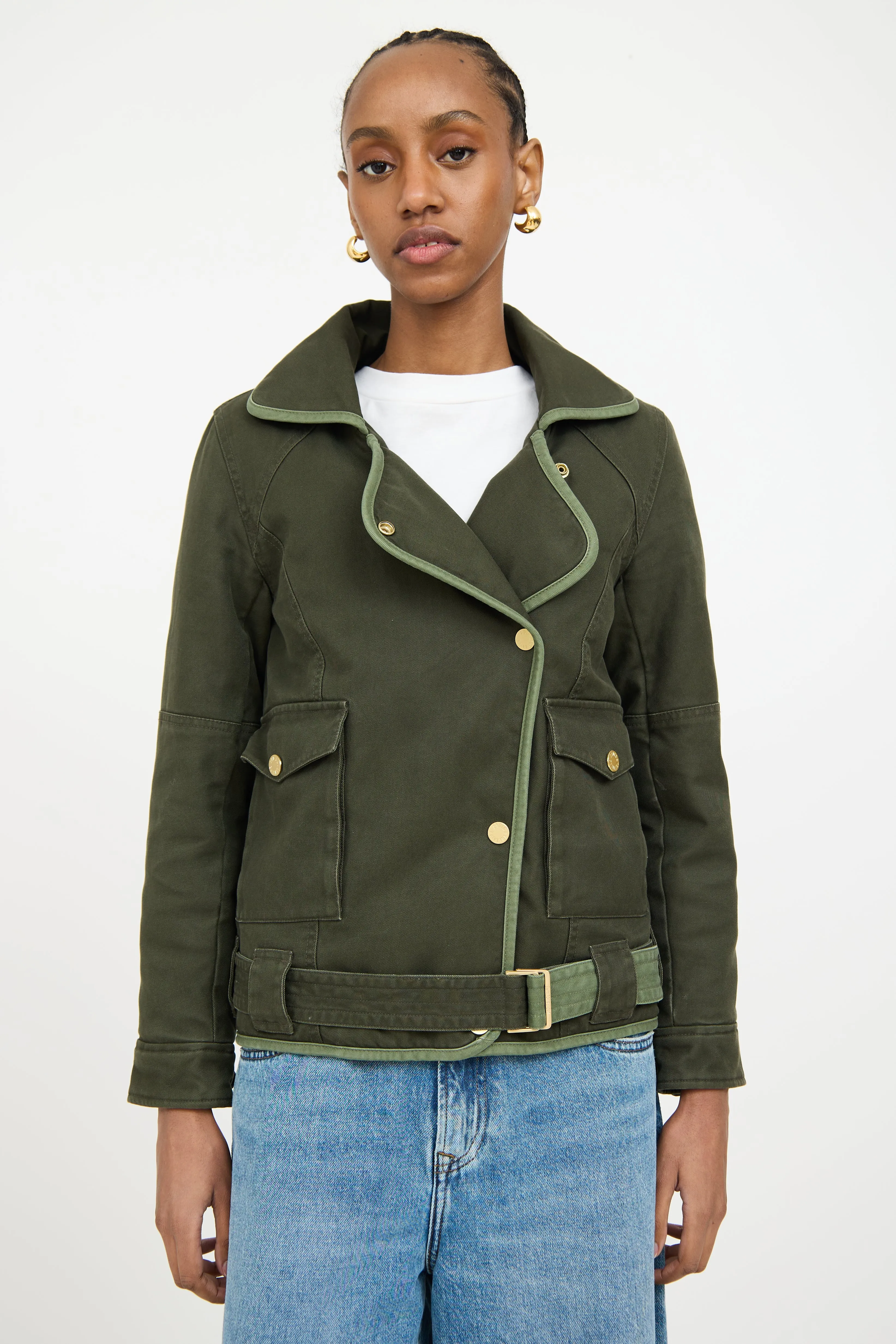 Green Kawa Parka Belted Jacket