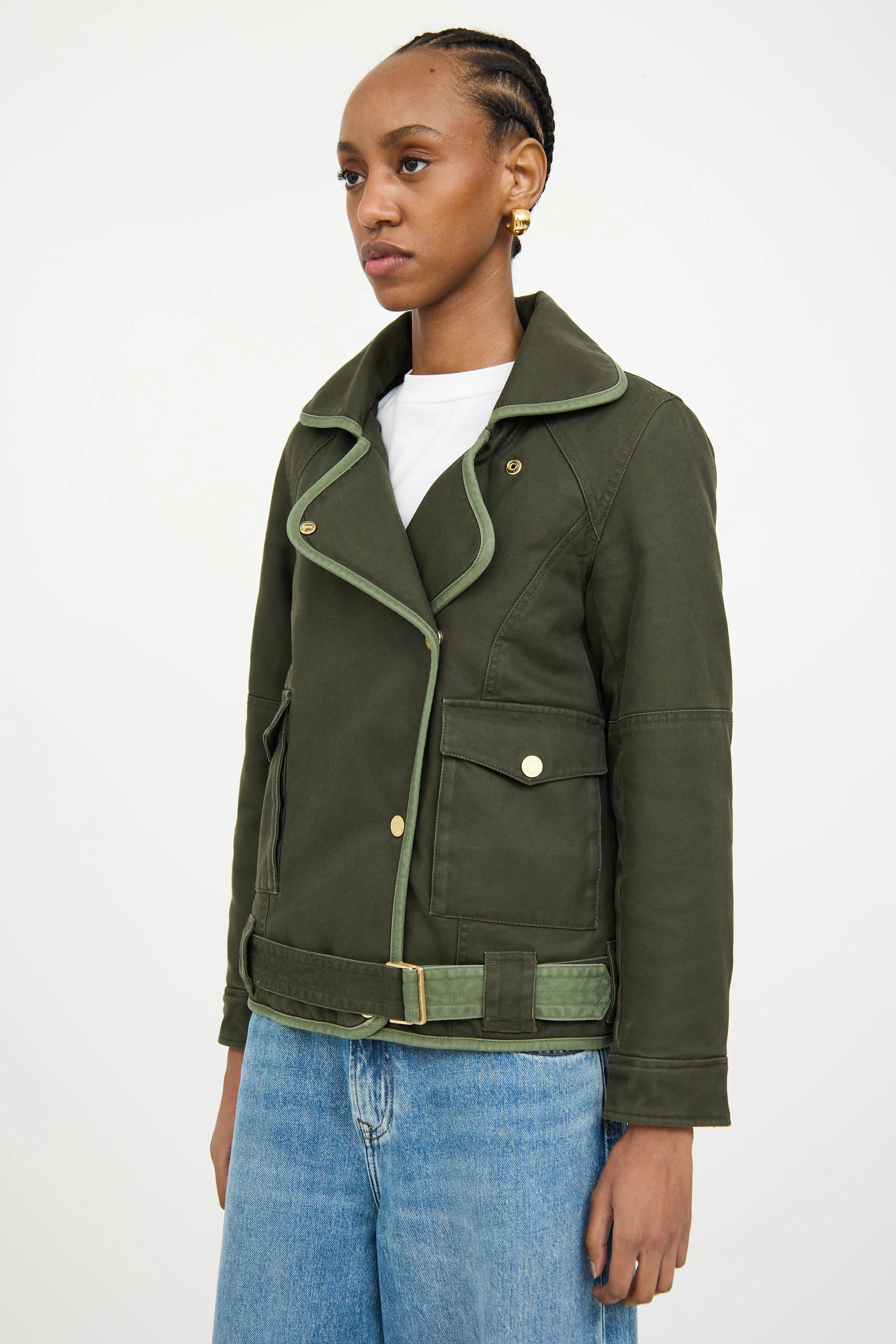 Green Kawa Parka Belted Jacket