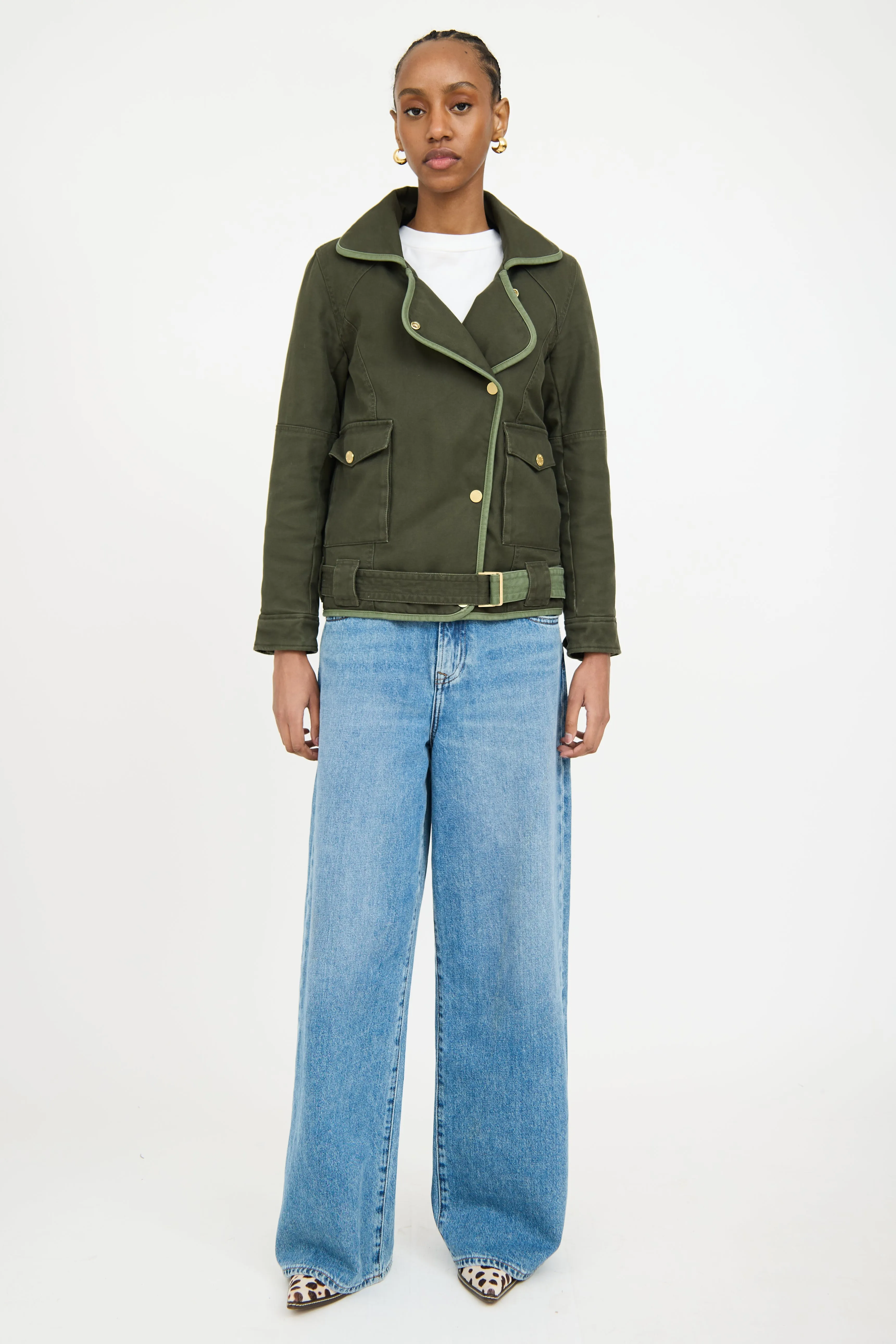Green Kawa Parka Belted Jacket