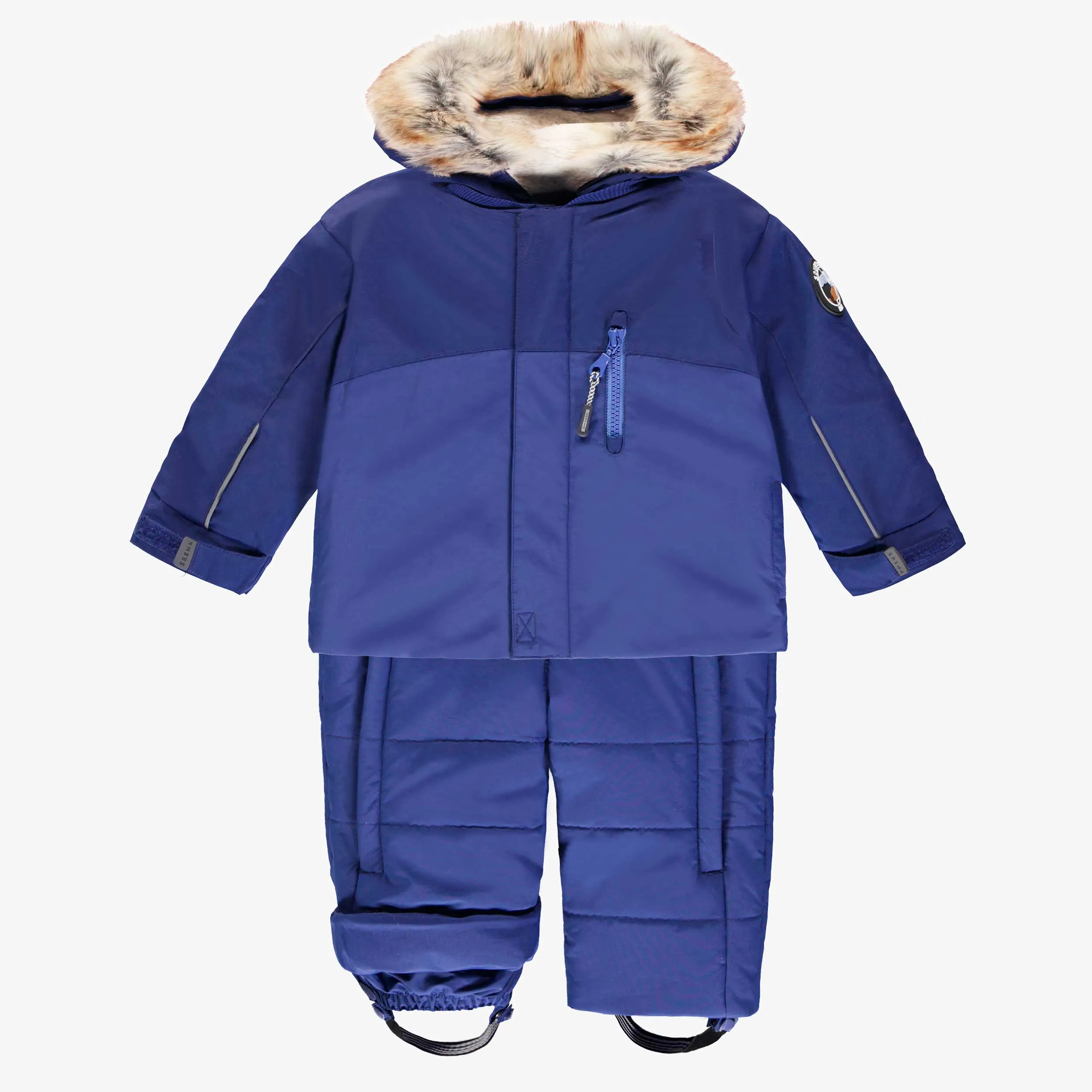 Habit de neige deux pièces bleu, bébé || Blue two-piece snowsuit, baby