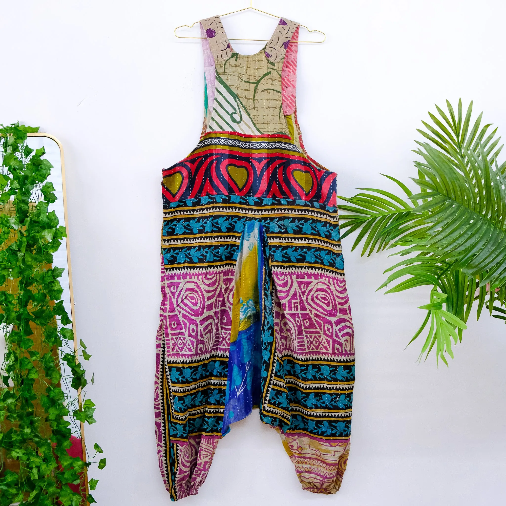 Kantha Harem Jumpsuit with Pockets