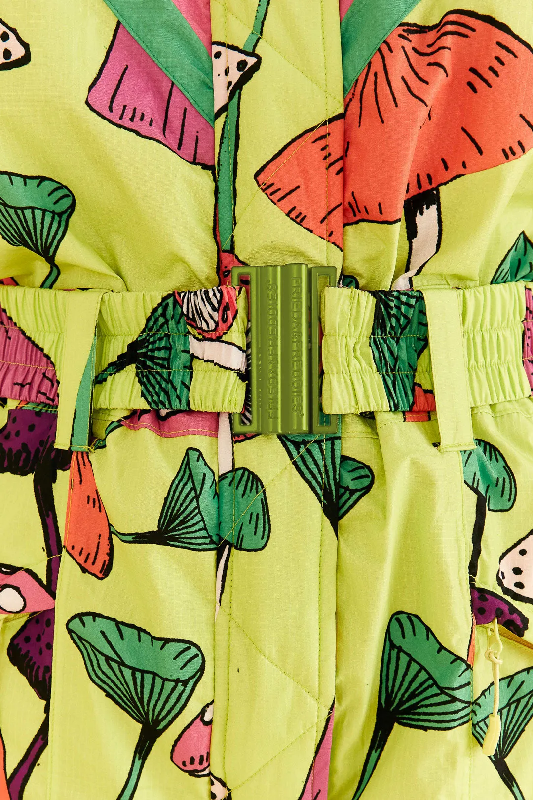 Lime Green New Mushroom Ski Jumpsuit