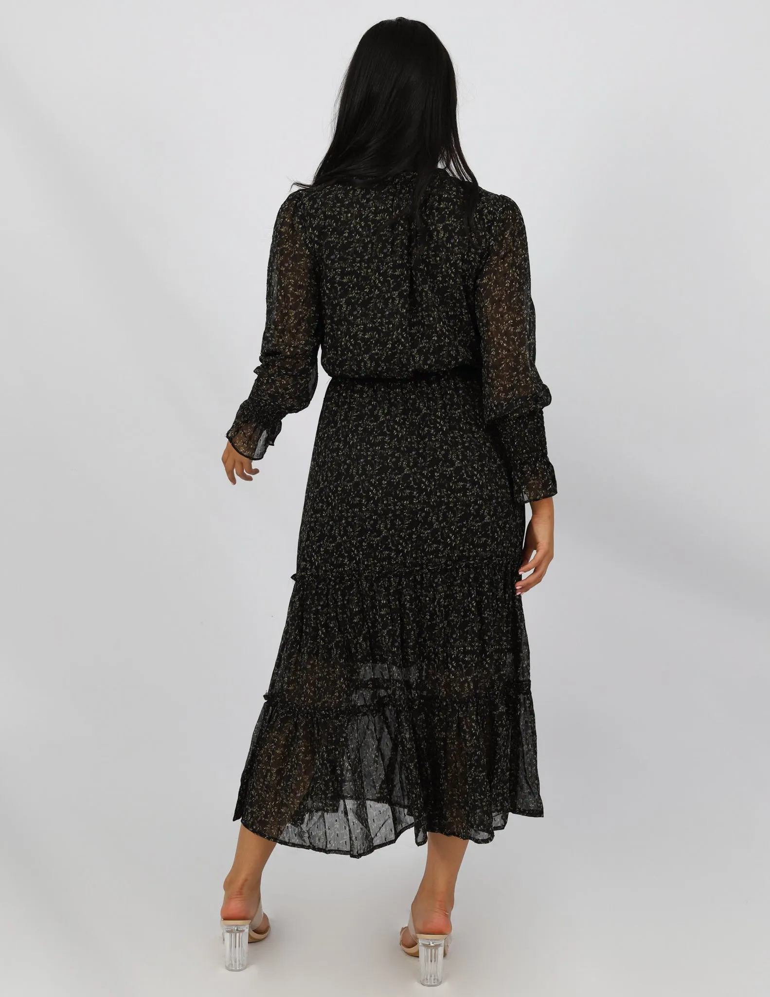Long Sleeve Printed Dress