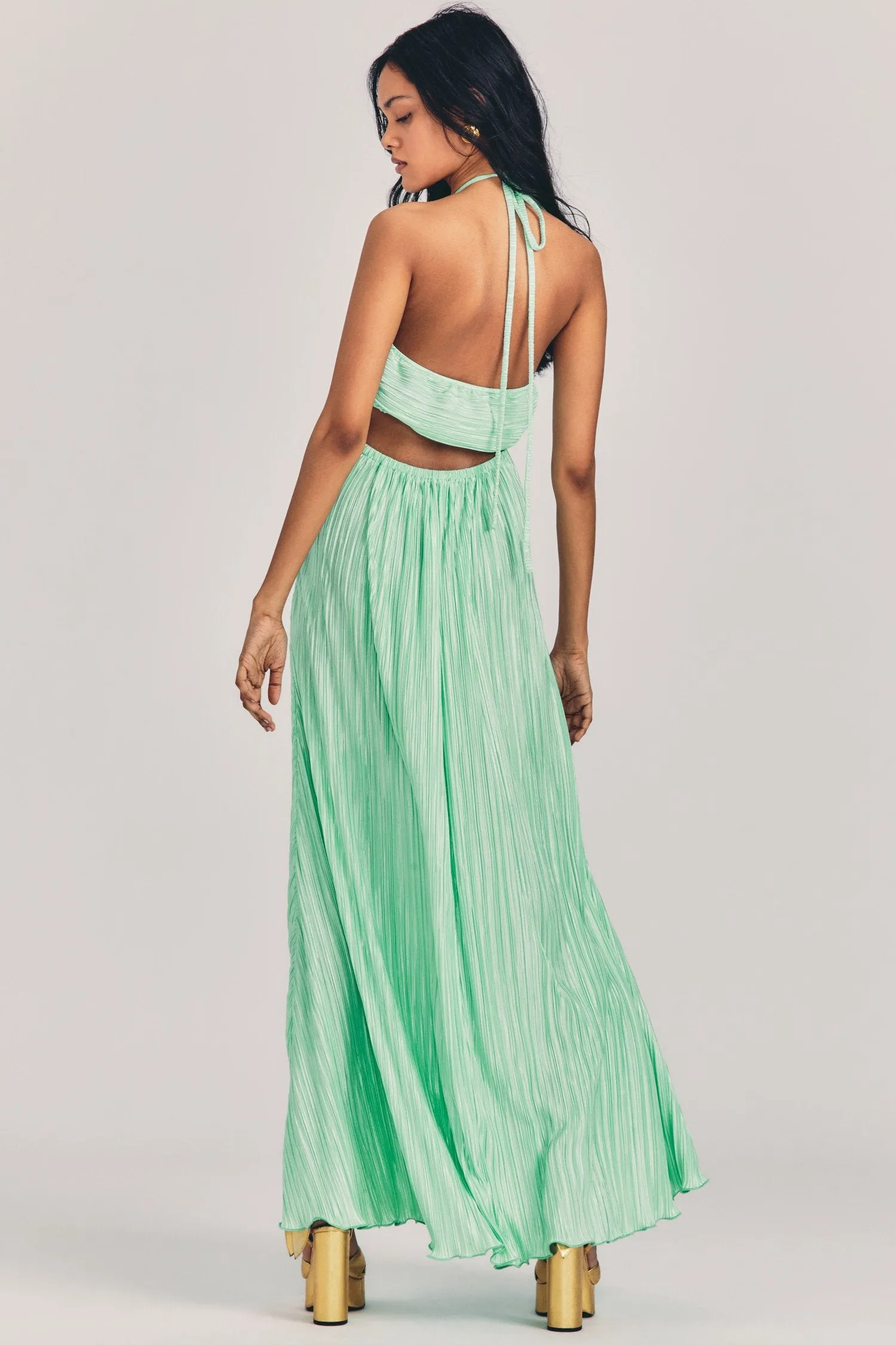 Love Shack Fancy - Julissa Halter Dress in Light Emerald