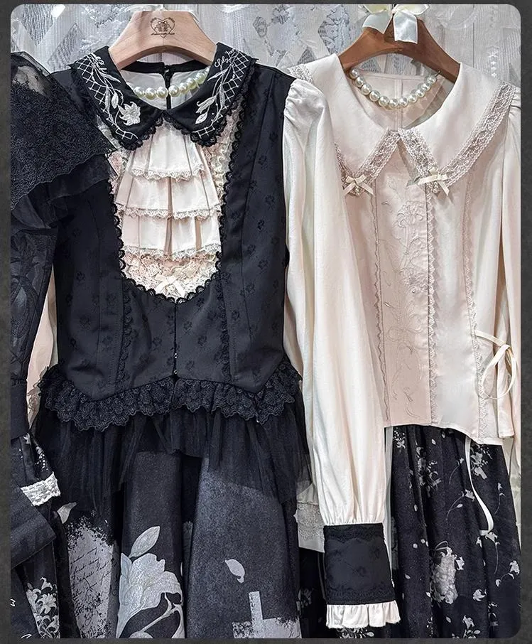 Mademoiselle Pearl~Lily Poetry~Lily Print Lolita Dress Collection