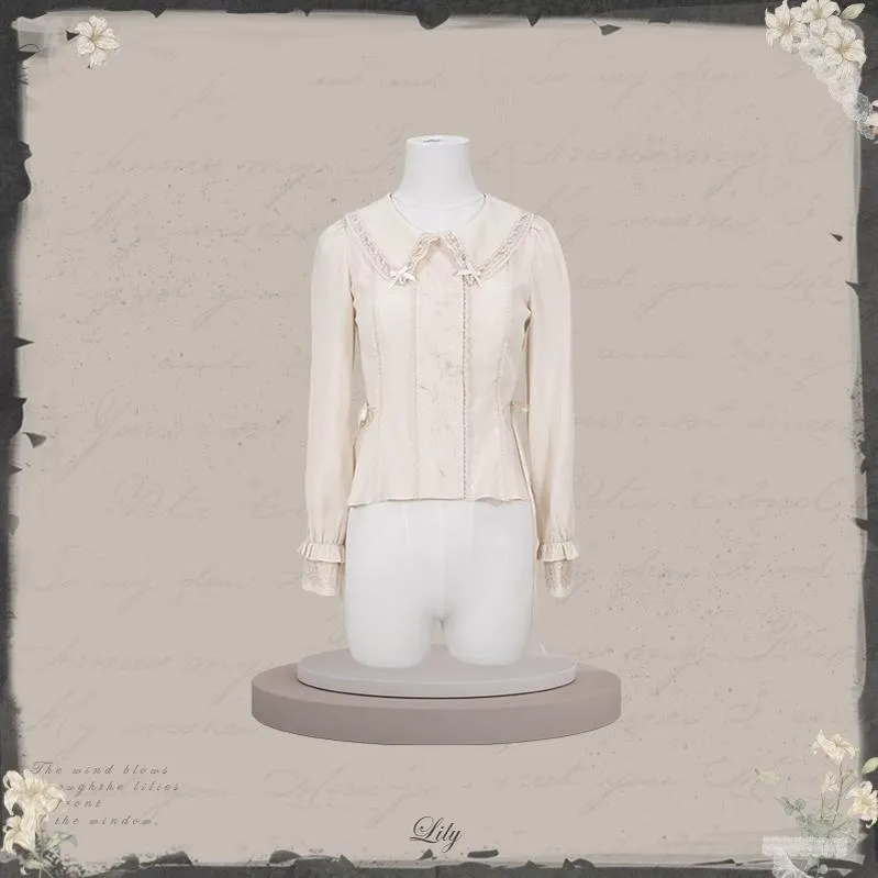 Mademoiselle Pearl~Lily Poetry~Lily Print Lolita Dress Collection
