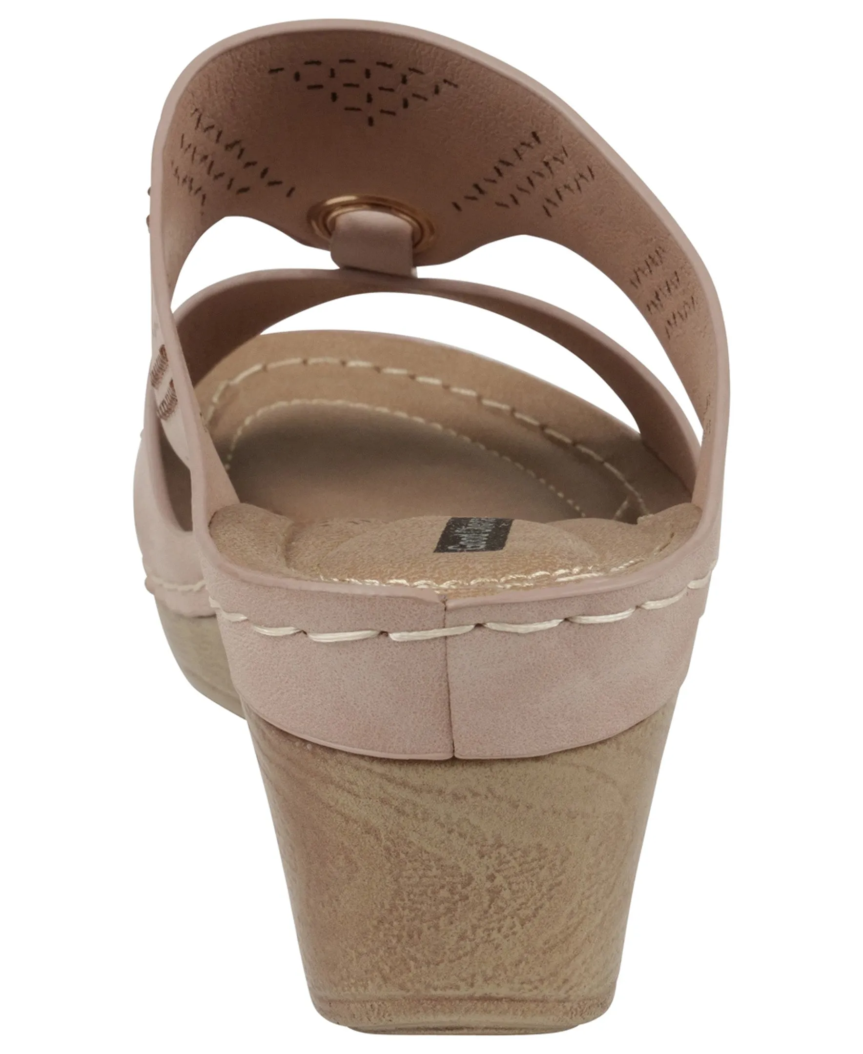 Marbella Blush Wedge Sandals