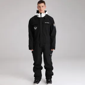 Men Cargo One Piece Ski Jumpsuit