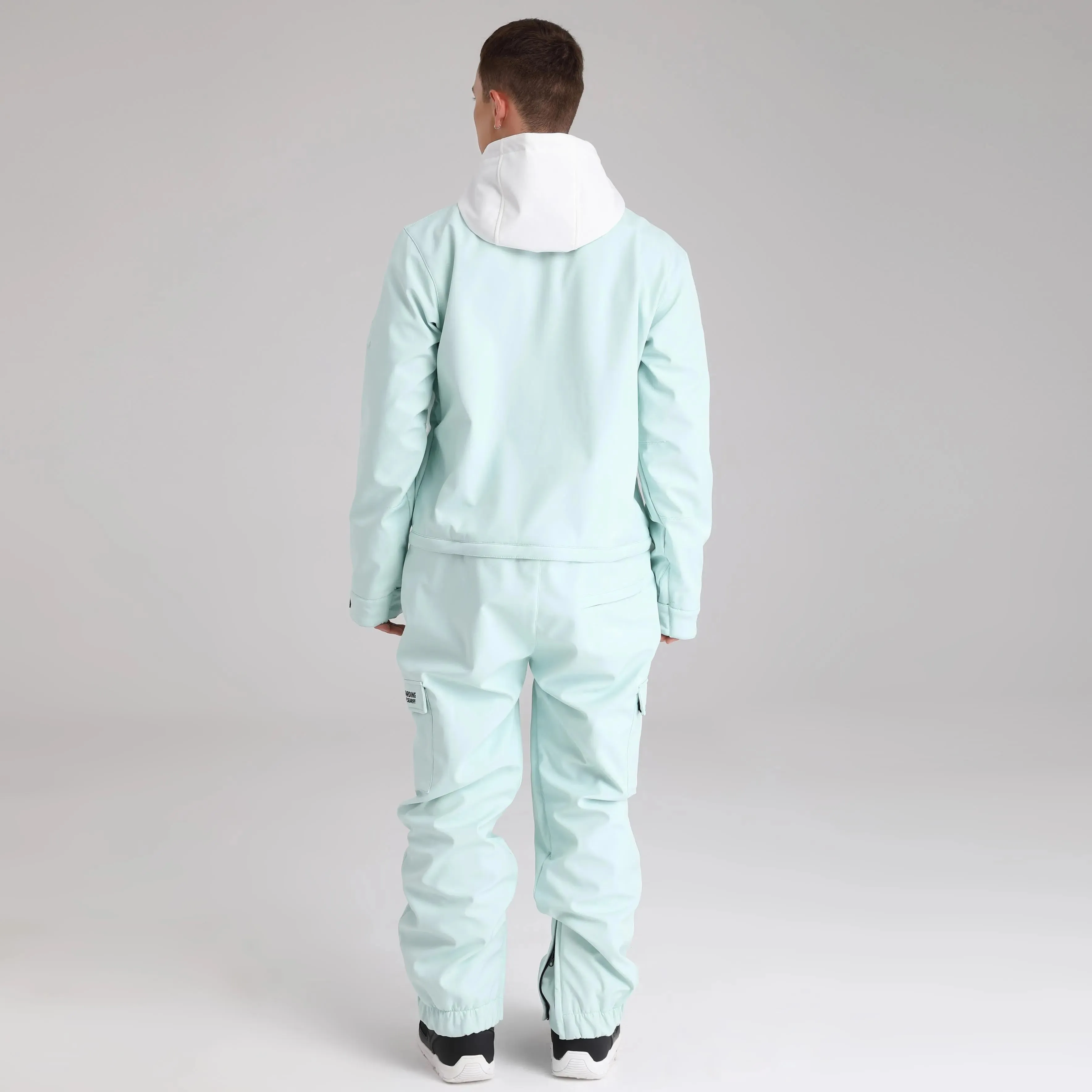 Men Cargo One Piece Ski Jumpsuit