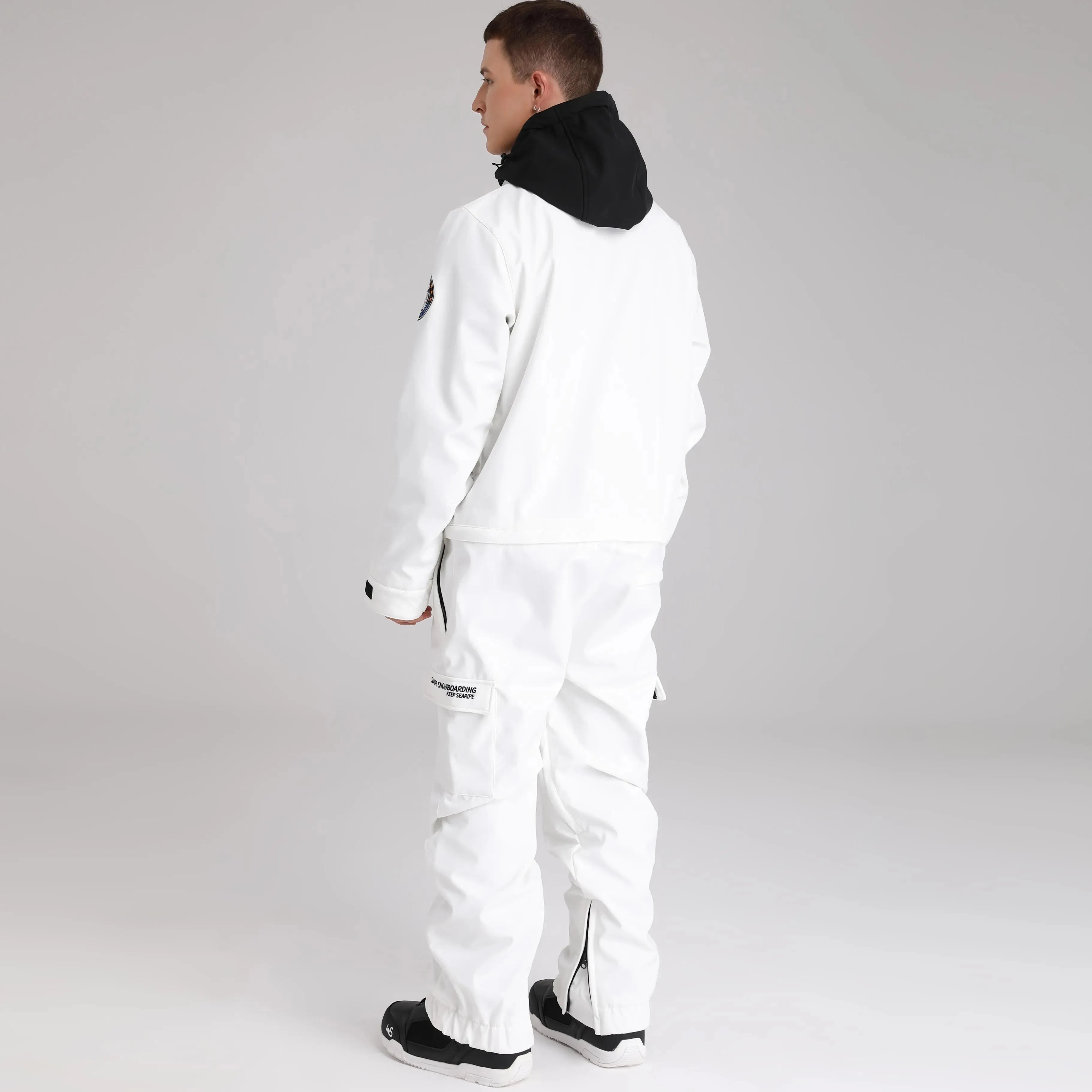 Men Cargo One Piece Ski Jumpsuit