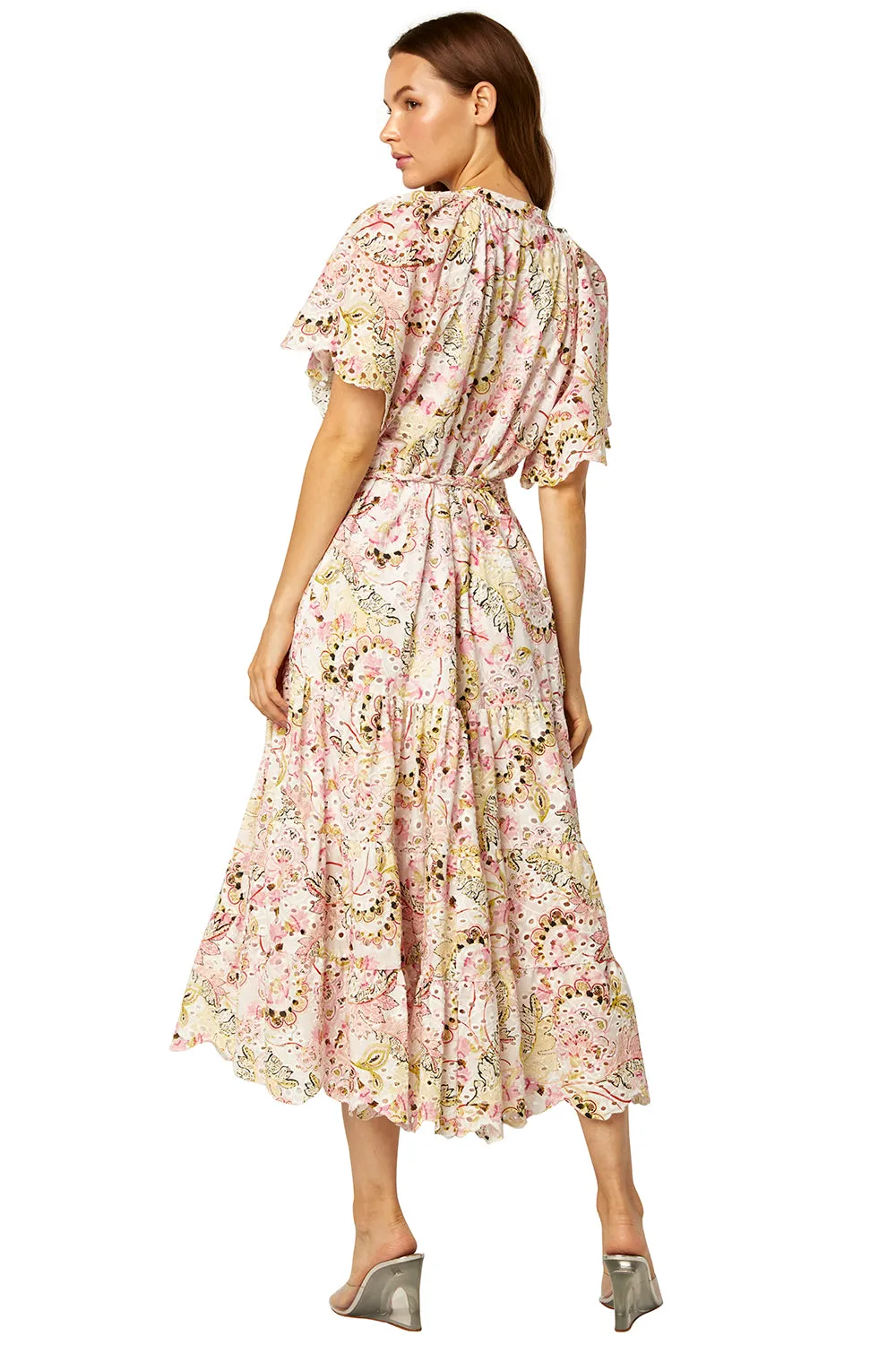 Misa - Malena Dress in Printed Eyelet
