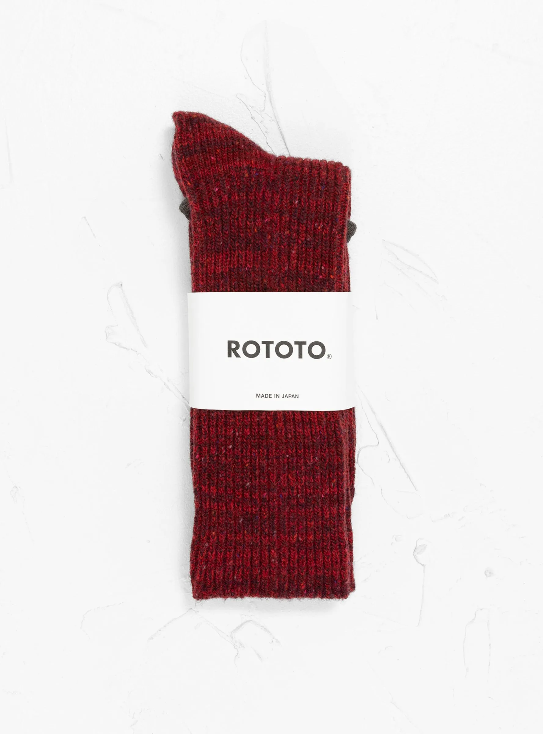 Nep Tweed Marl Socks Burgundy
