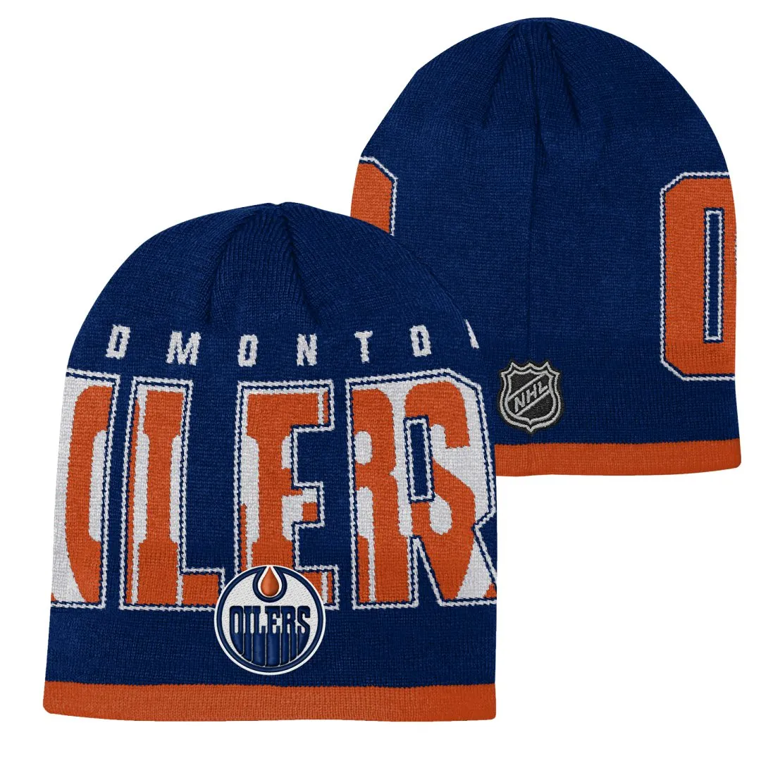 NHL Branded Youth Edmonton Oilers Legacy Beanie Knit