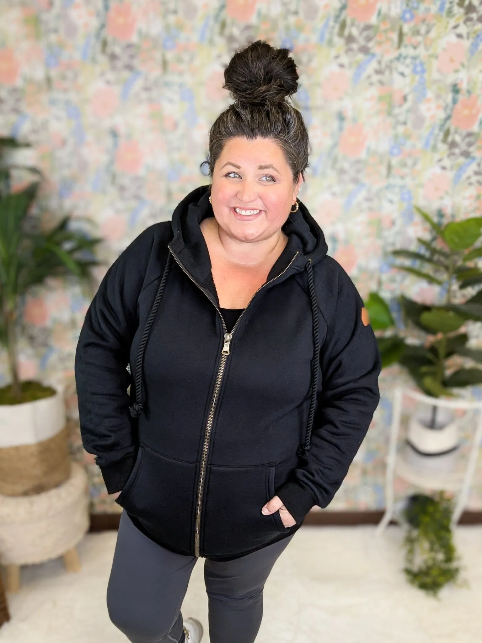 PHC- Heavyweight Full Zip Hoodie in Black