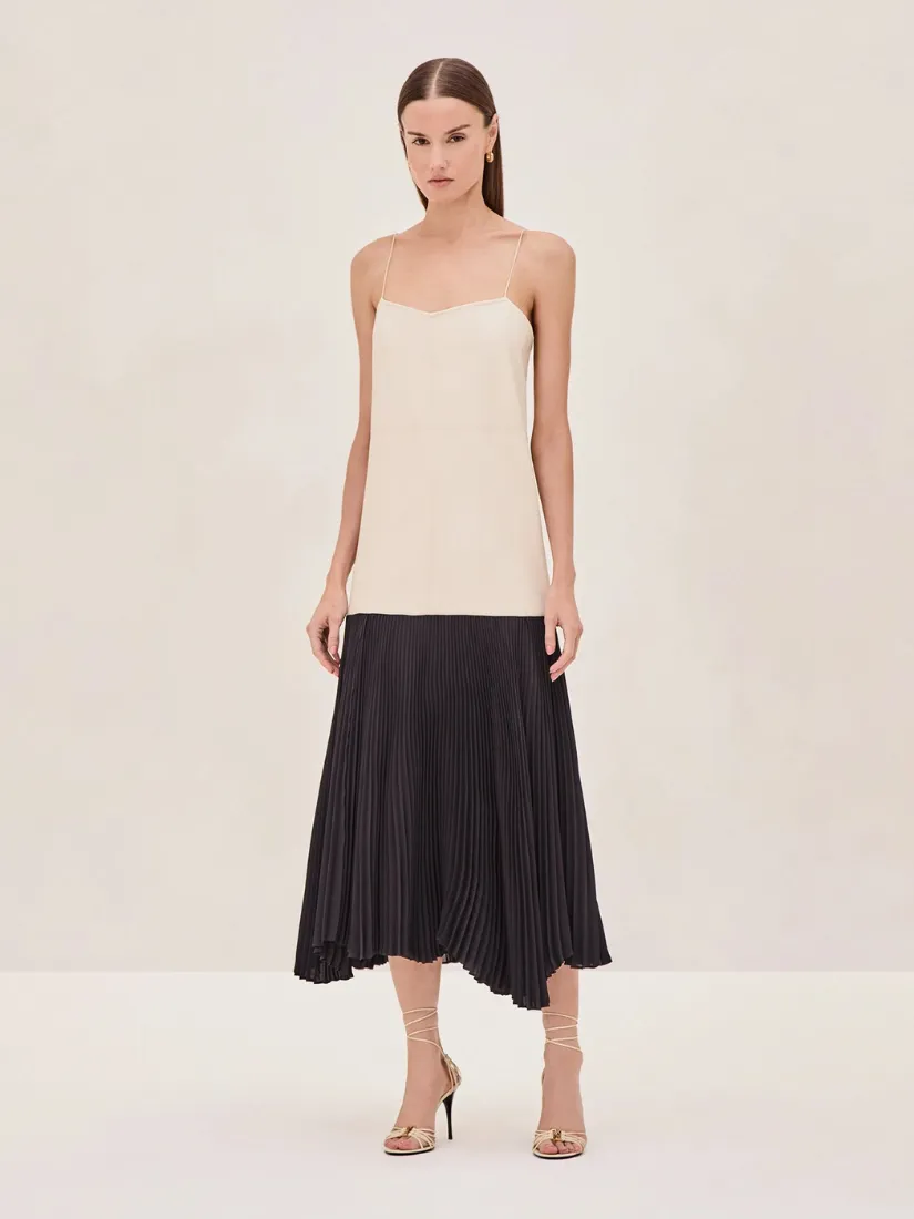 Piatta Midi Dress Off White/ Black